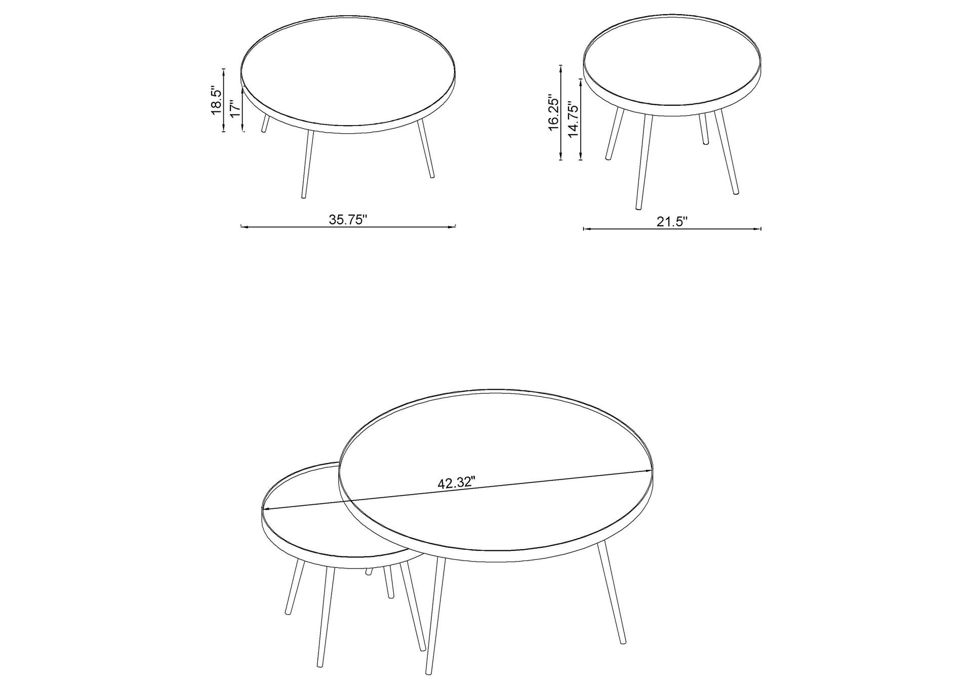 2 PC NESTING COFFEE TABLE,Coaster Furniture