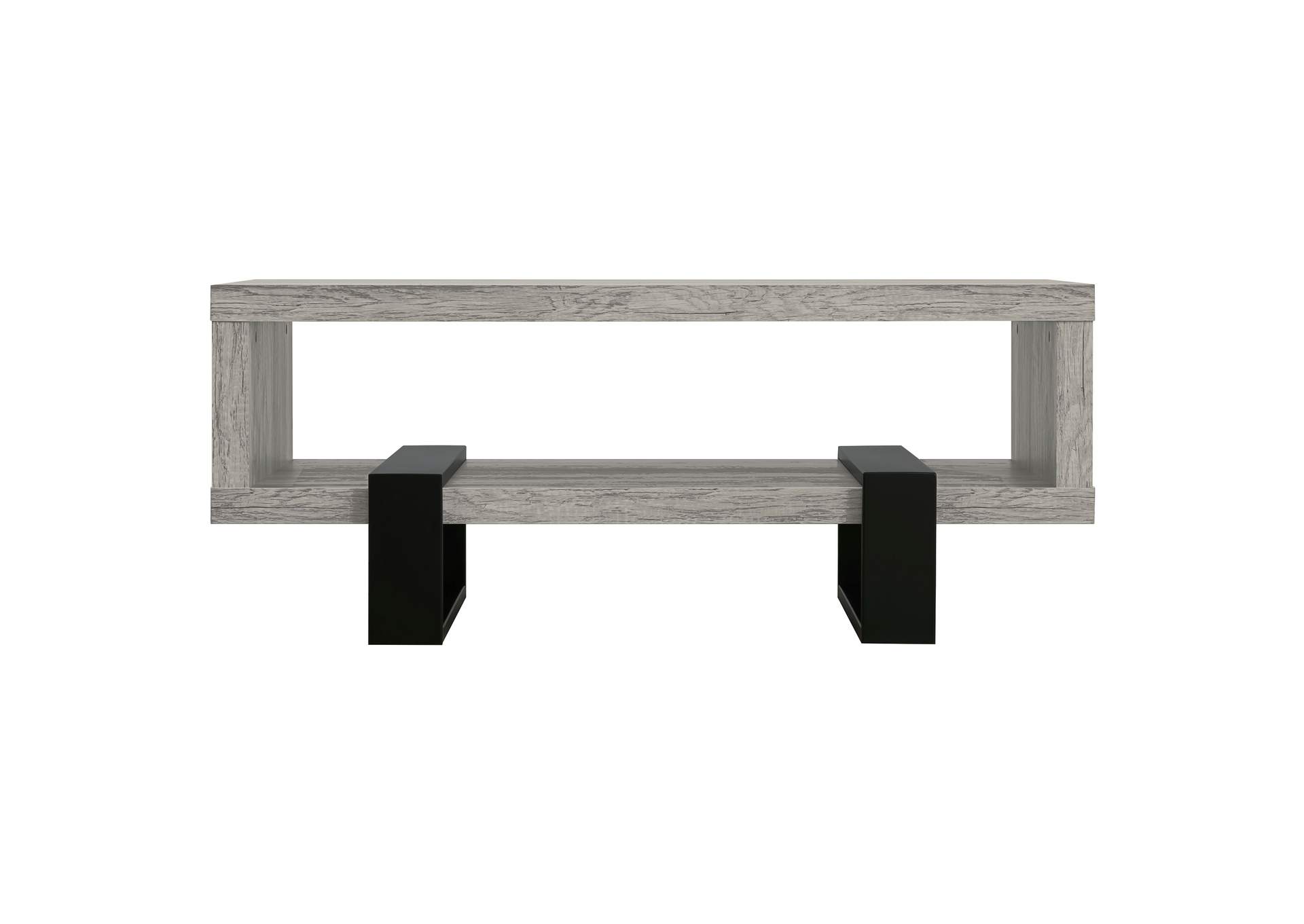 Dinard Coffee Table with Shelf Grey Driftwood,Coaster Furniture