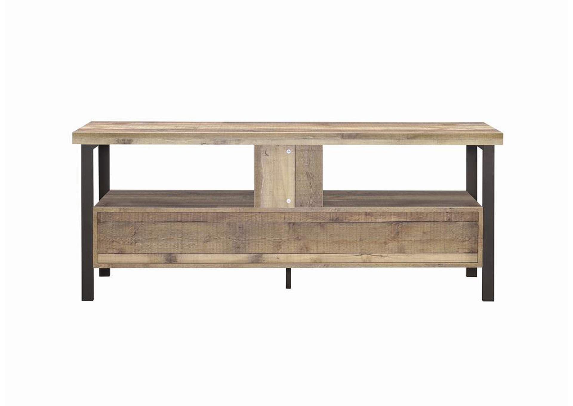 59" 2-drawer TV Console Weathered Pine,Coaster Furniture