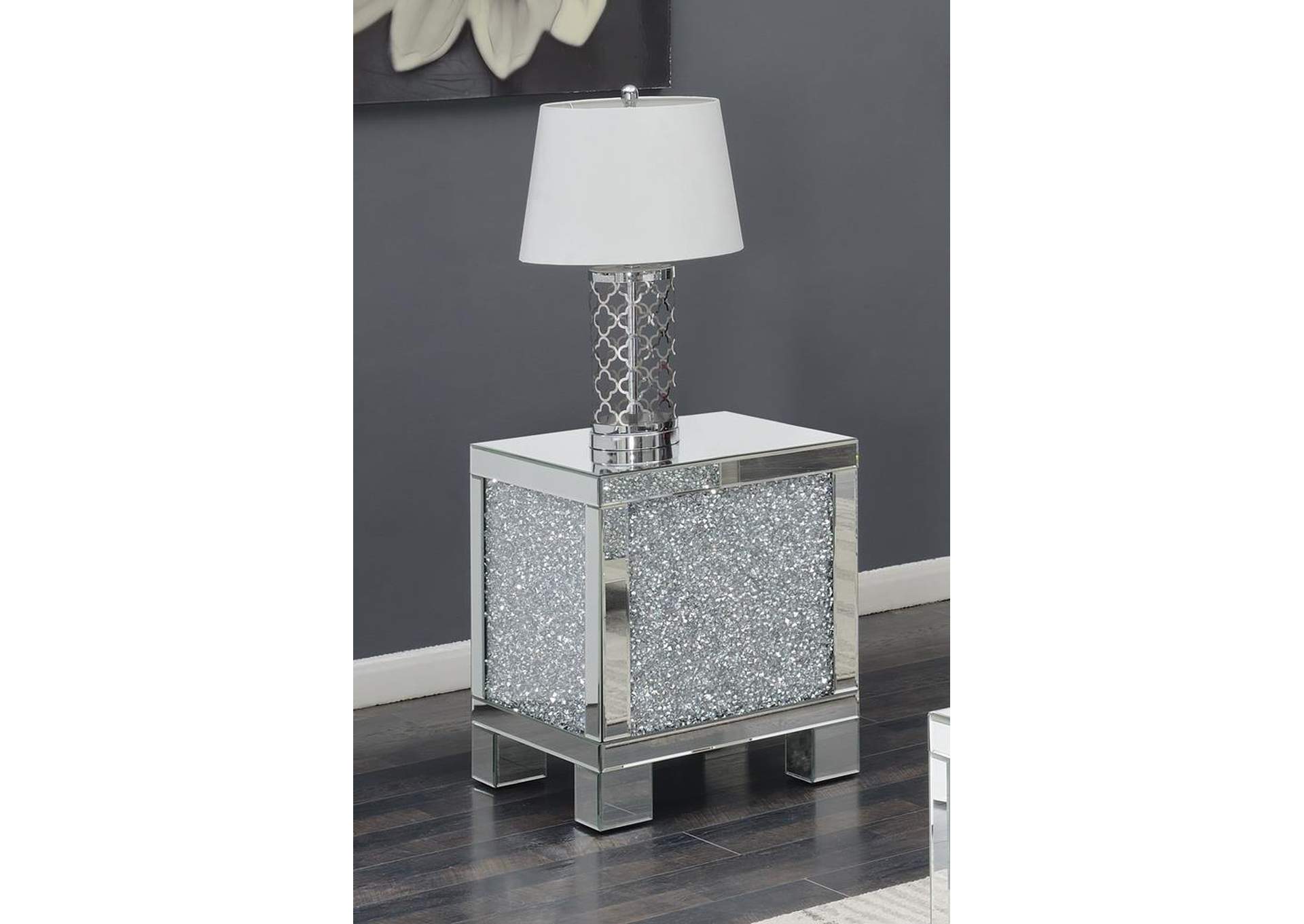 Silver Contemporary Silver Side Table,Coaster Furniture
