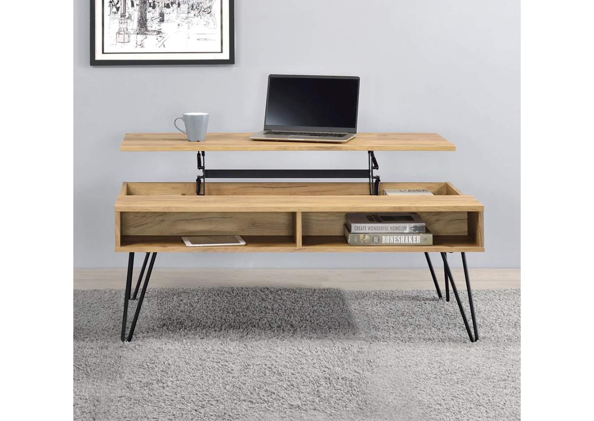 golden oak secretary desk