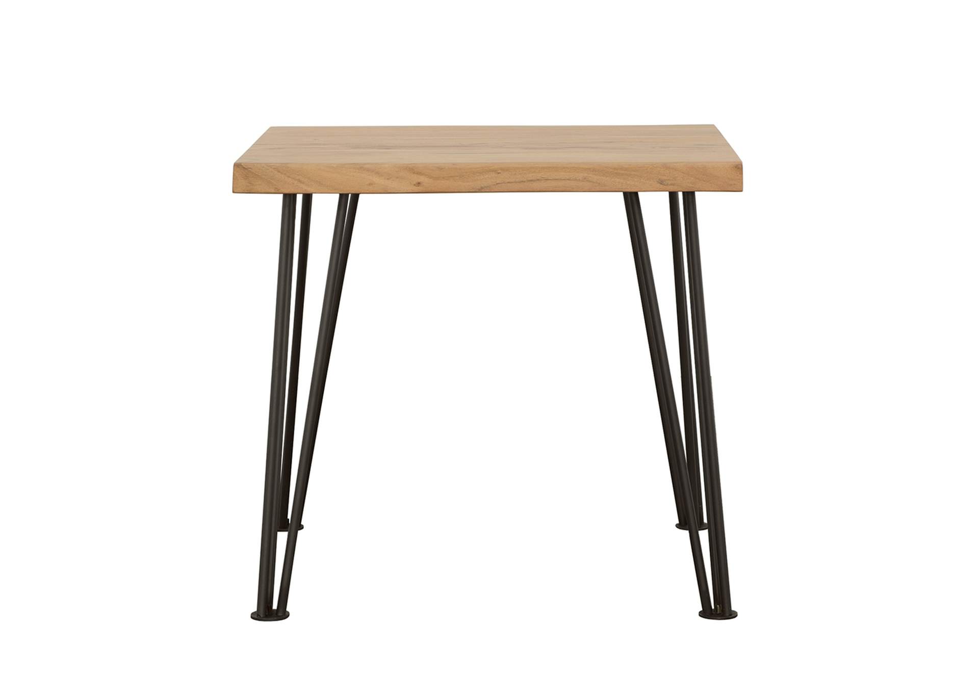 Zander End Table with Hairpin Leg Natural and Matte Black,Coaster Furniture