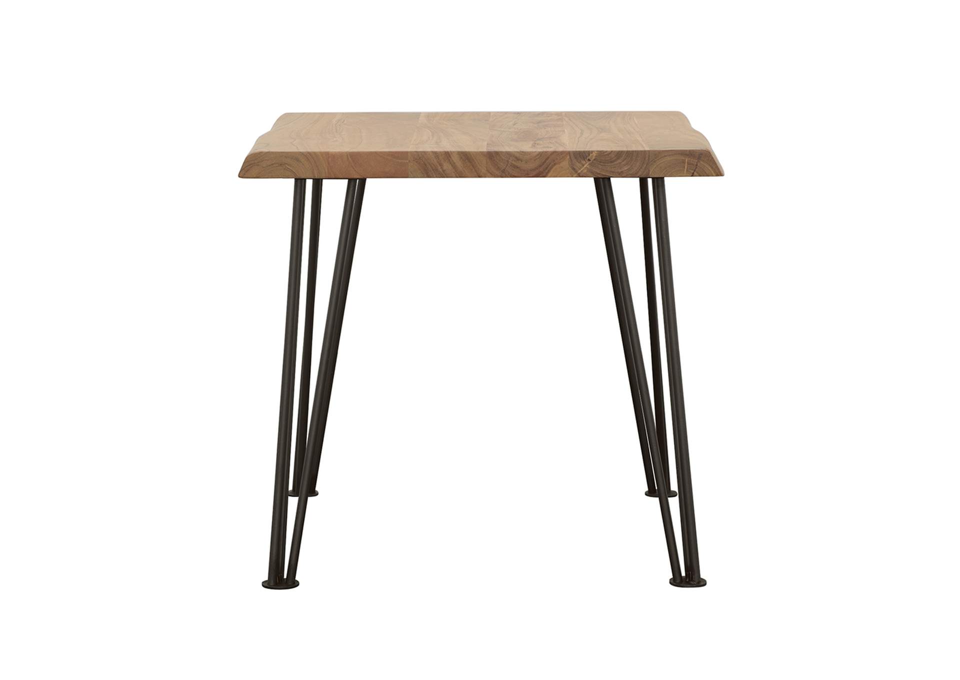 Zander End Table with Hairpin Leg Natural and Matte Black,Coaster Furniture