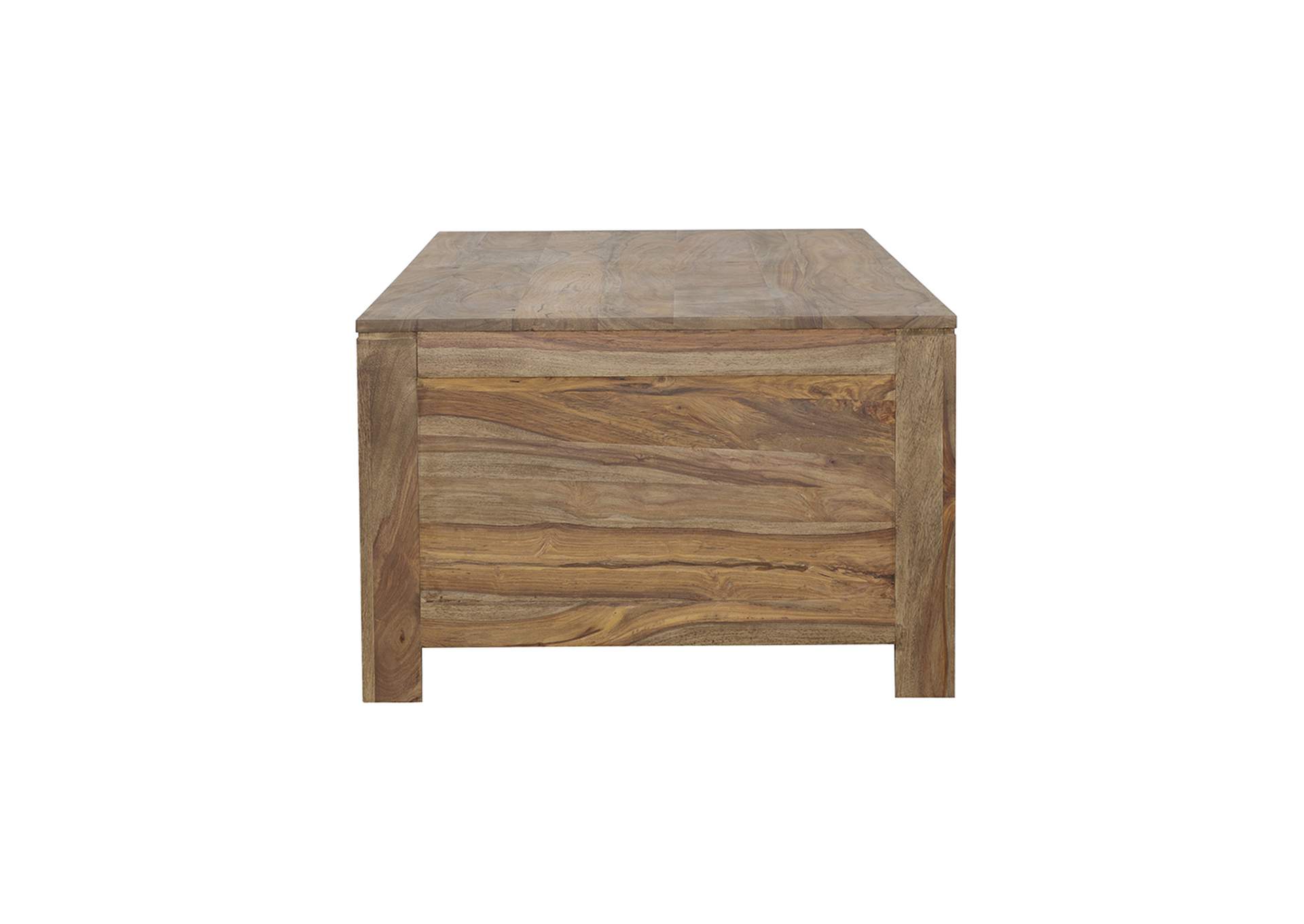 Esther 6-drawer Storage Coffee Table Natural Sheesham,Coaster Furniture