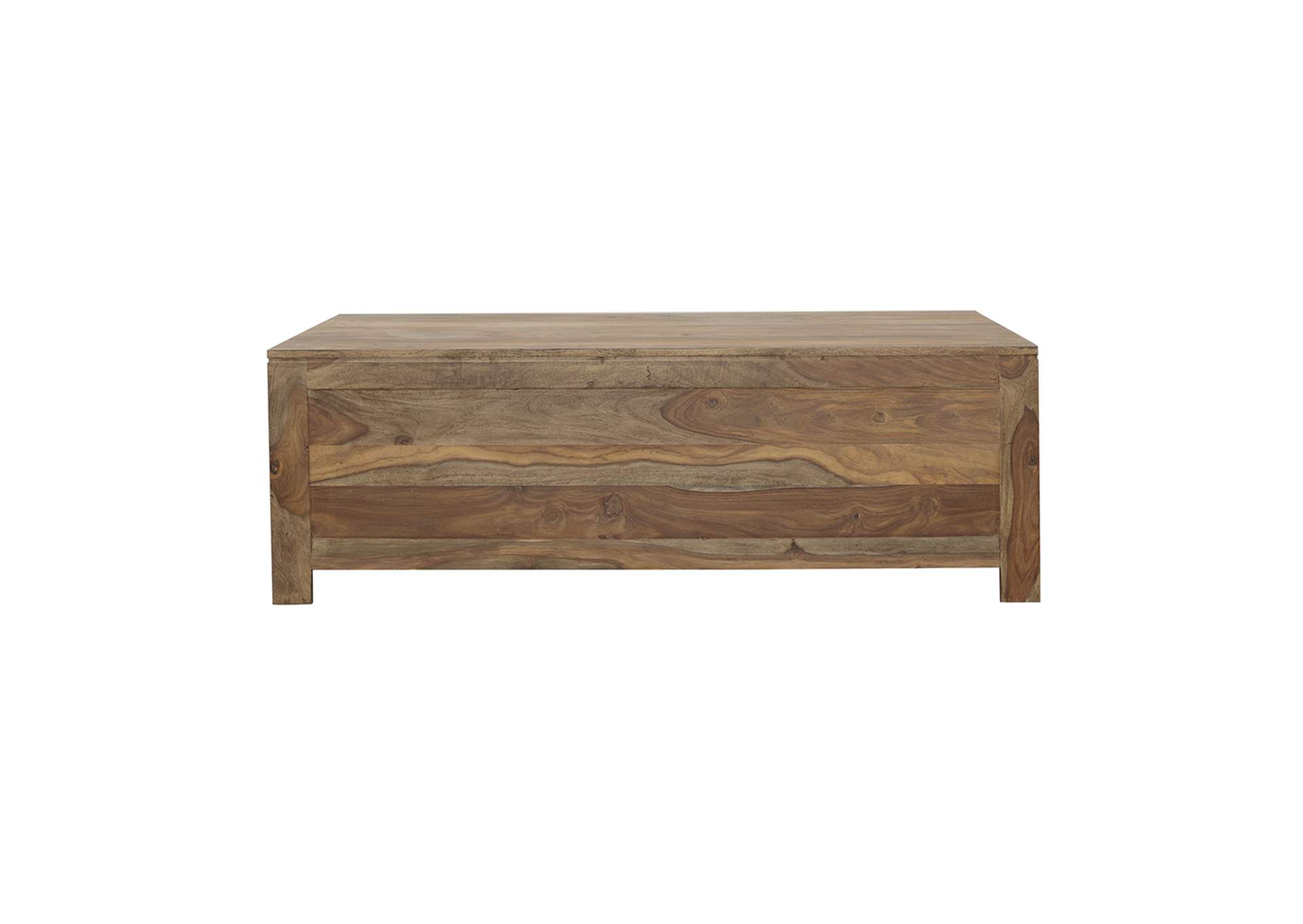 Esther 6-drawer Storage Coffee Table Natural Sheesham,Coaster Furniture