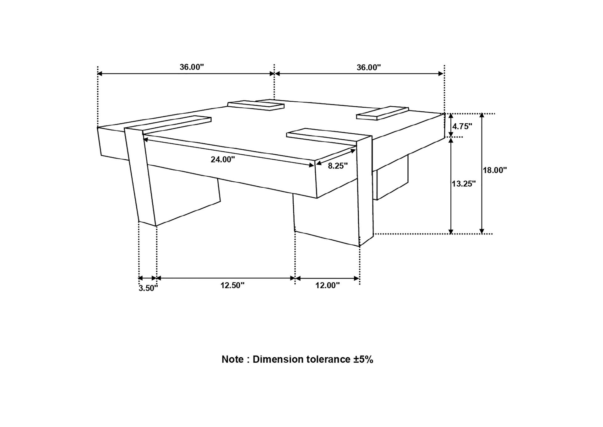 Skeet Wooden Square Coffee Table Natural Sheesham,Coaster Furniture