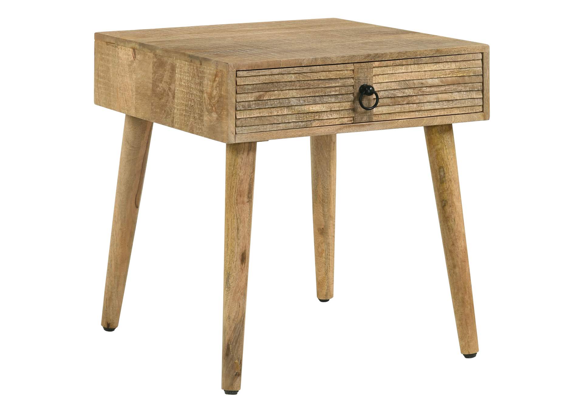 Zabel Square 1-drawer End Table Natural,Coaster Furniture