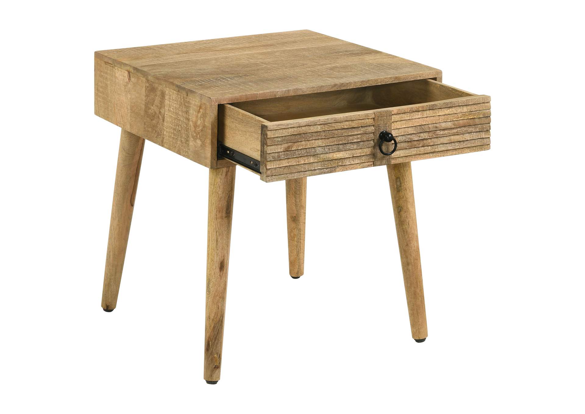 Zabel Square 1-drawer End Table Natural,Coaster Furniture