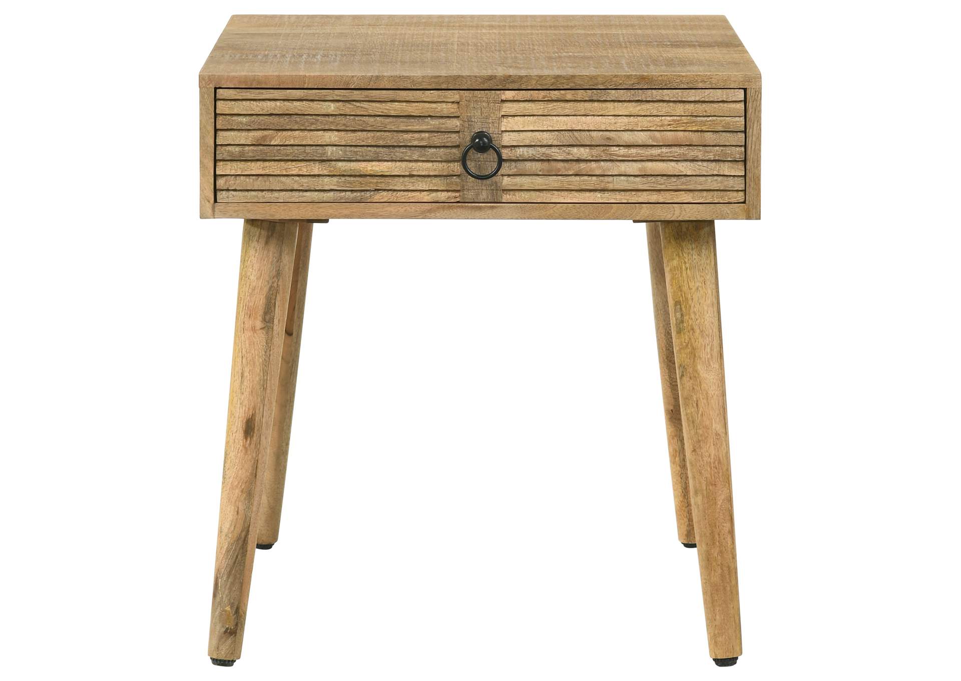 Zabel Square 1-drawer End Table Natural,Coaster Furniture