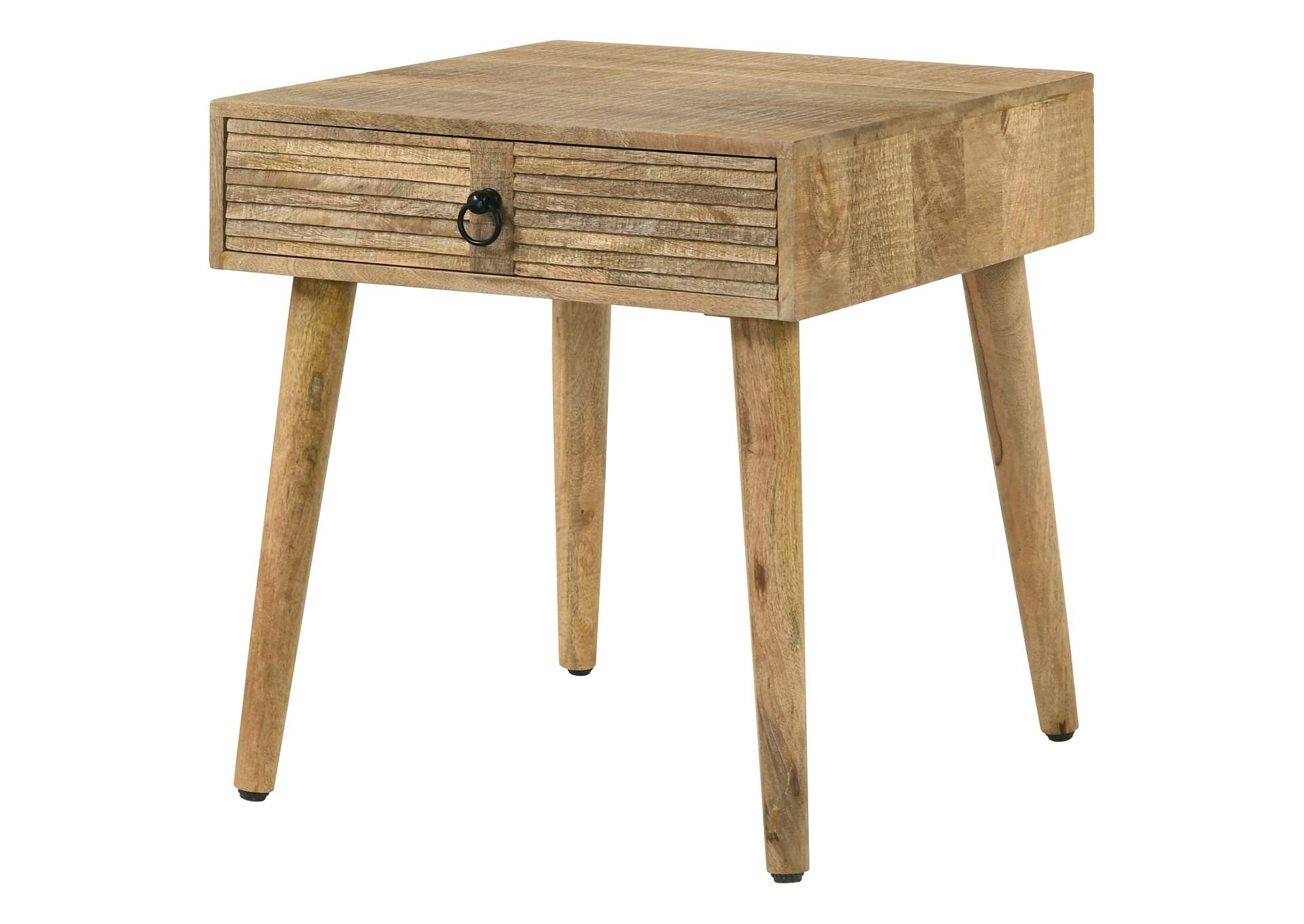 Zabel Square 1-drawer End Table Natural,Coaster Furniture