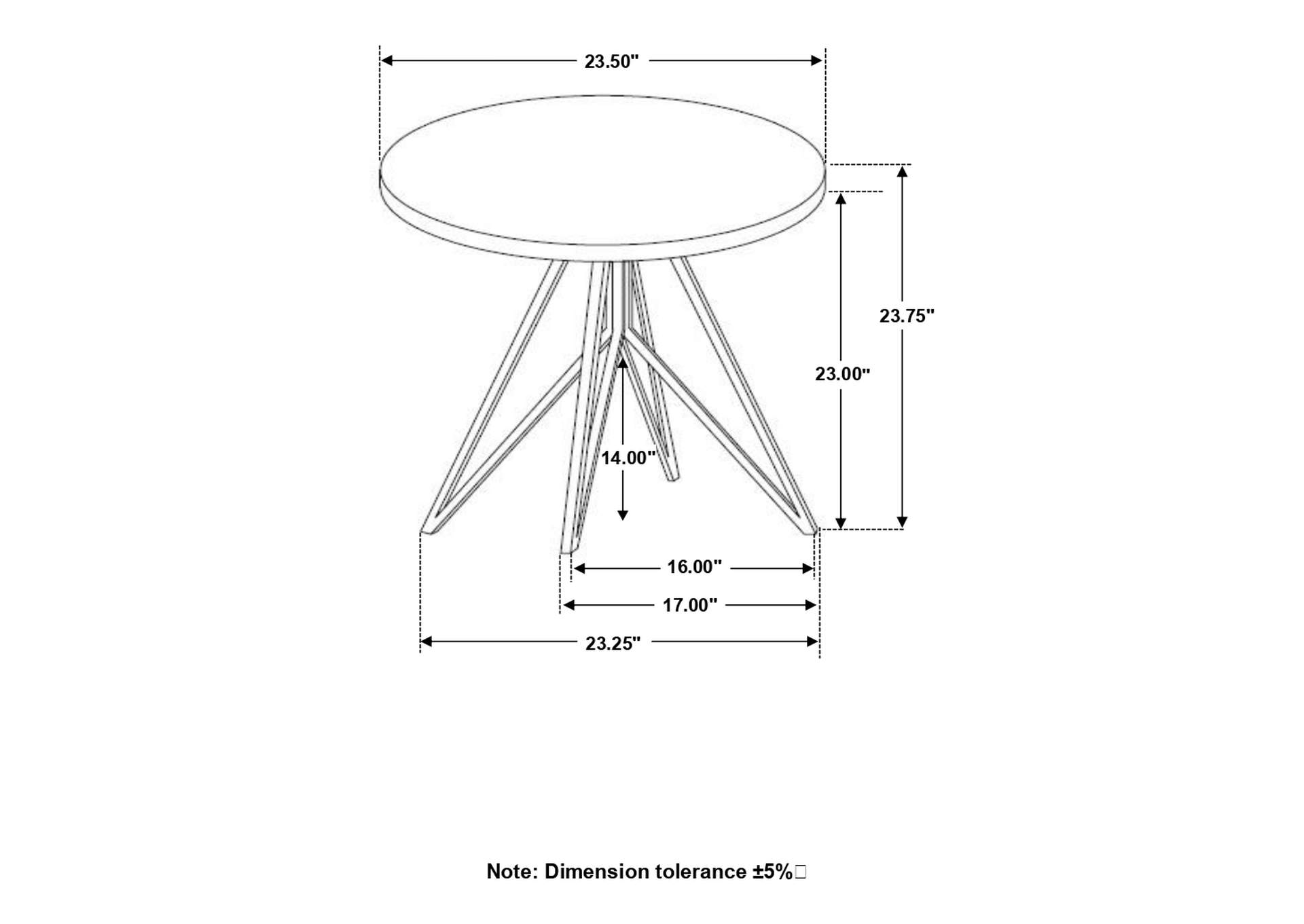 Hadi Round End Table with Hairpin Legs Cement and Gunmetal,Coaster Furniture