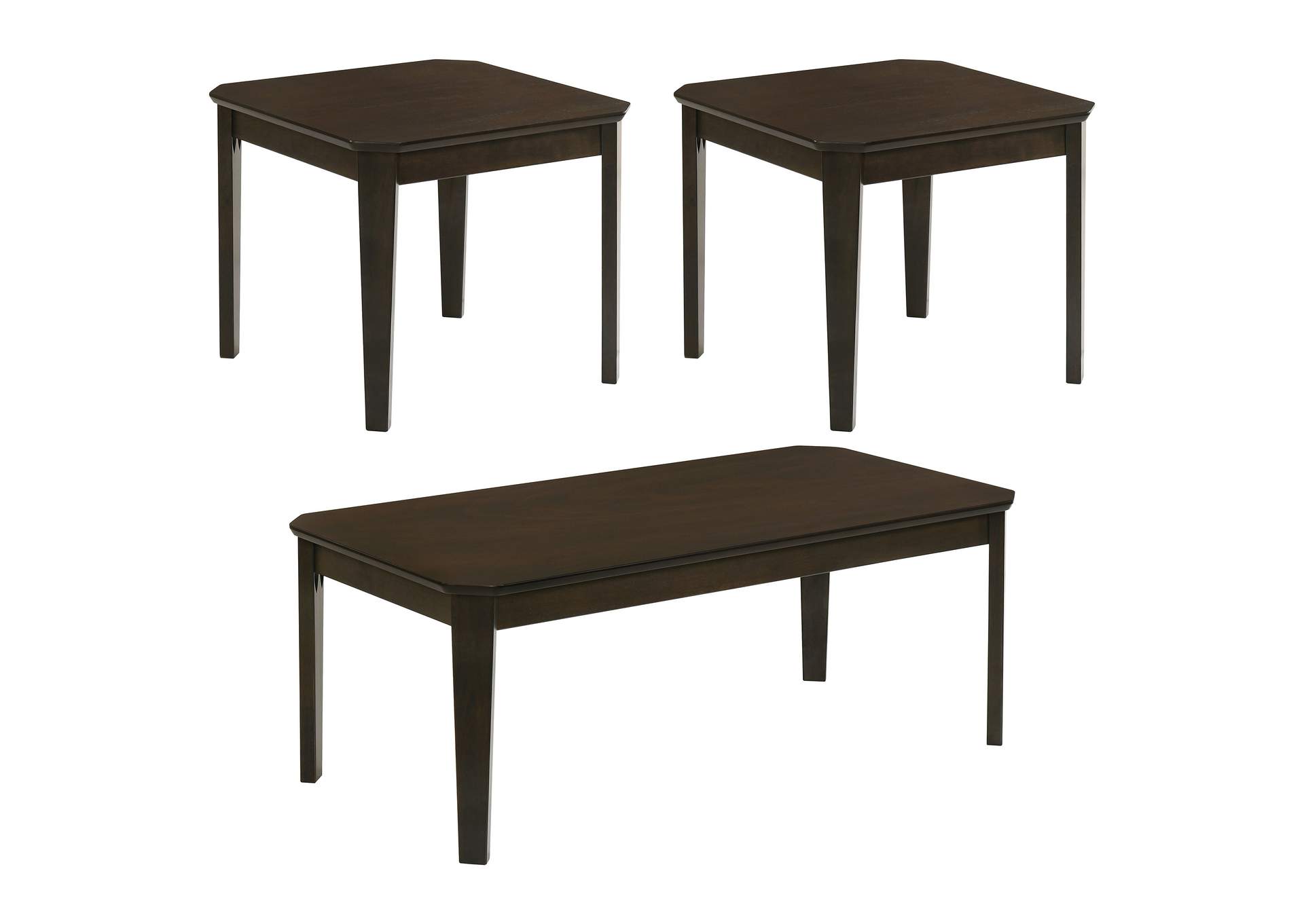 Amaro 3-piece Occasional Set Dark Brown,Coaster Furniture