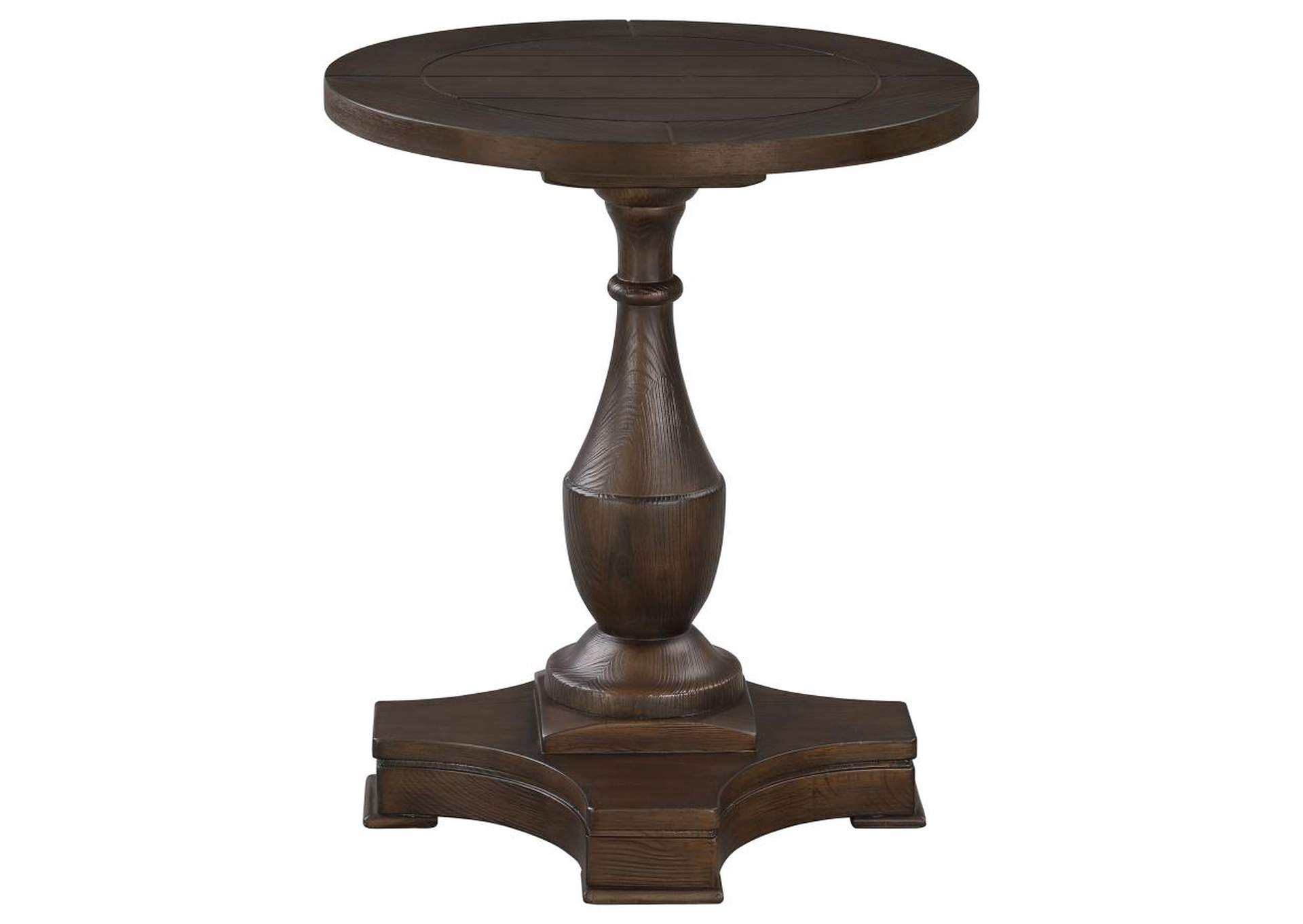 Morello Round End Table With Pedestal Base Coffee,Coaster Furniture