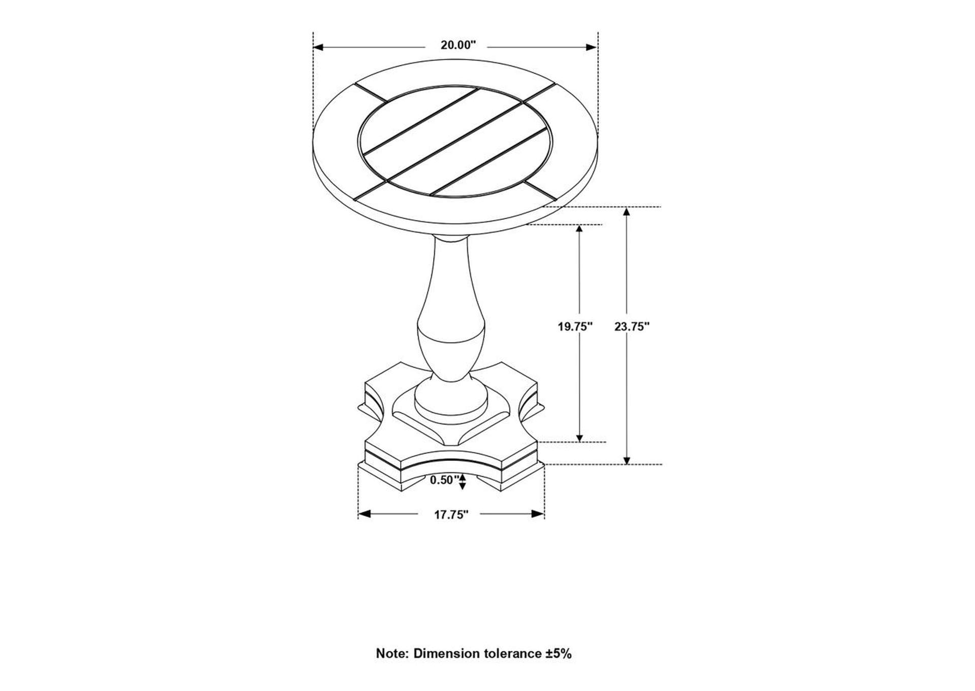 Morello Round End Table With Pedestal Base Coffee,Coaster Furniture