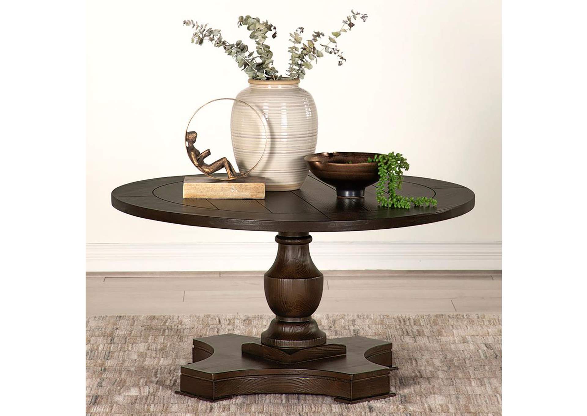 Morello Round Coffee Table With Pedestal Base Coffee,Coaster Furniture