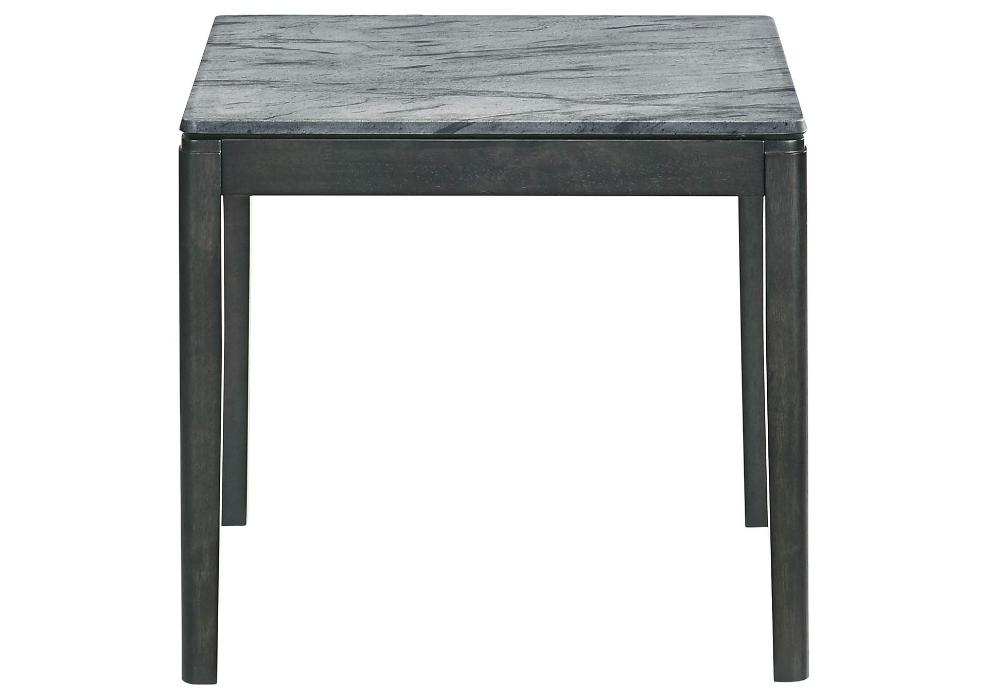 Square End Table Faux Grey Marble and Black,Coaster Furniture