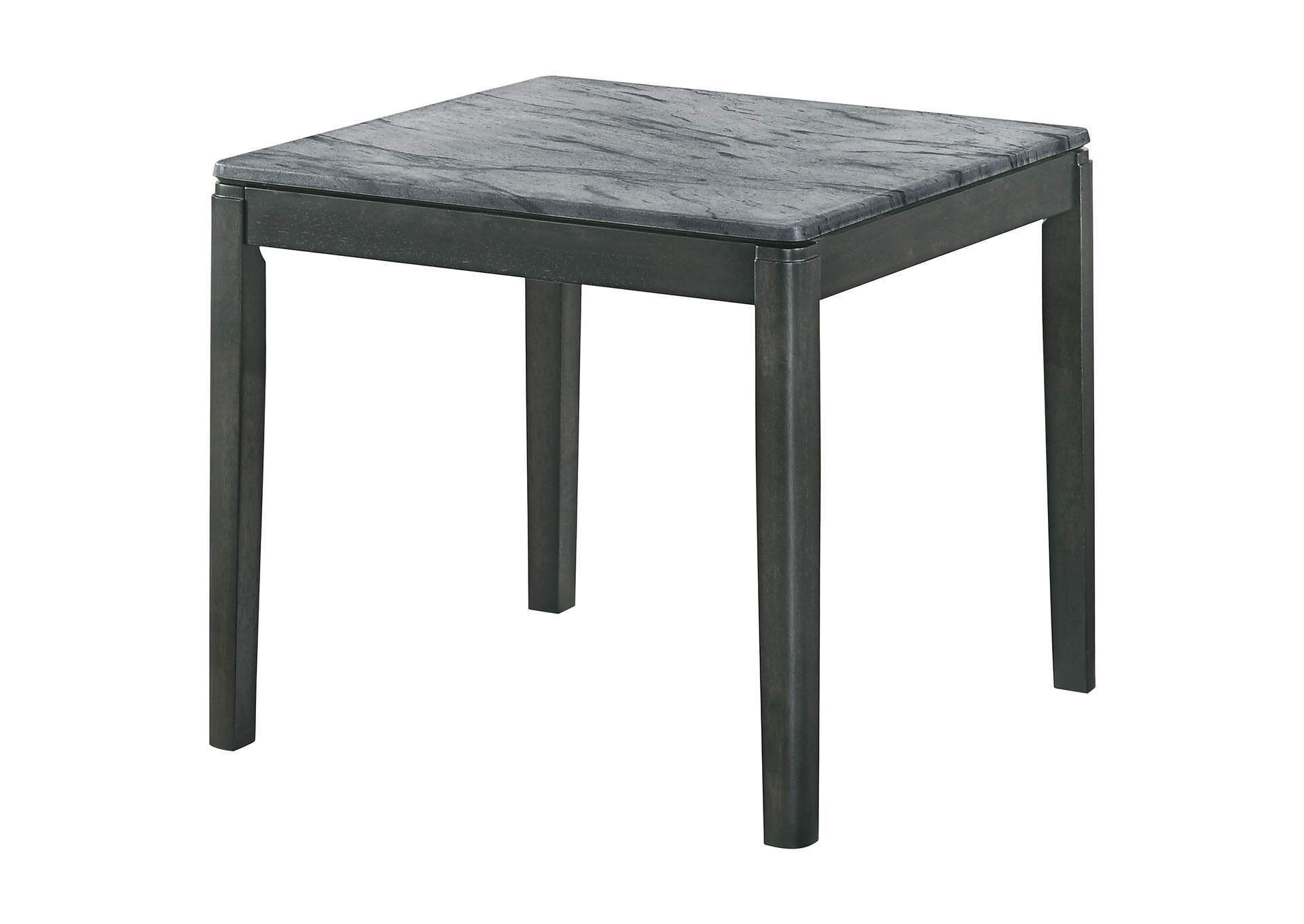 Square End Table Faux Grey Marble and Black,Coaster Furniture