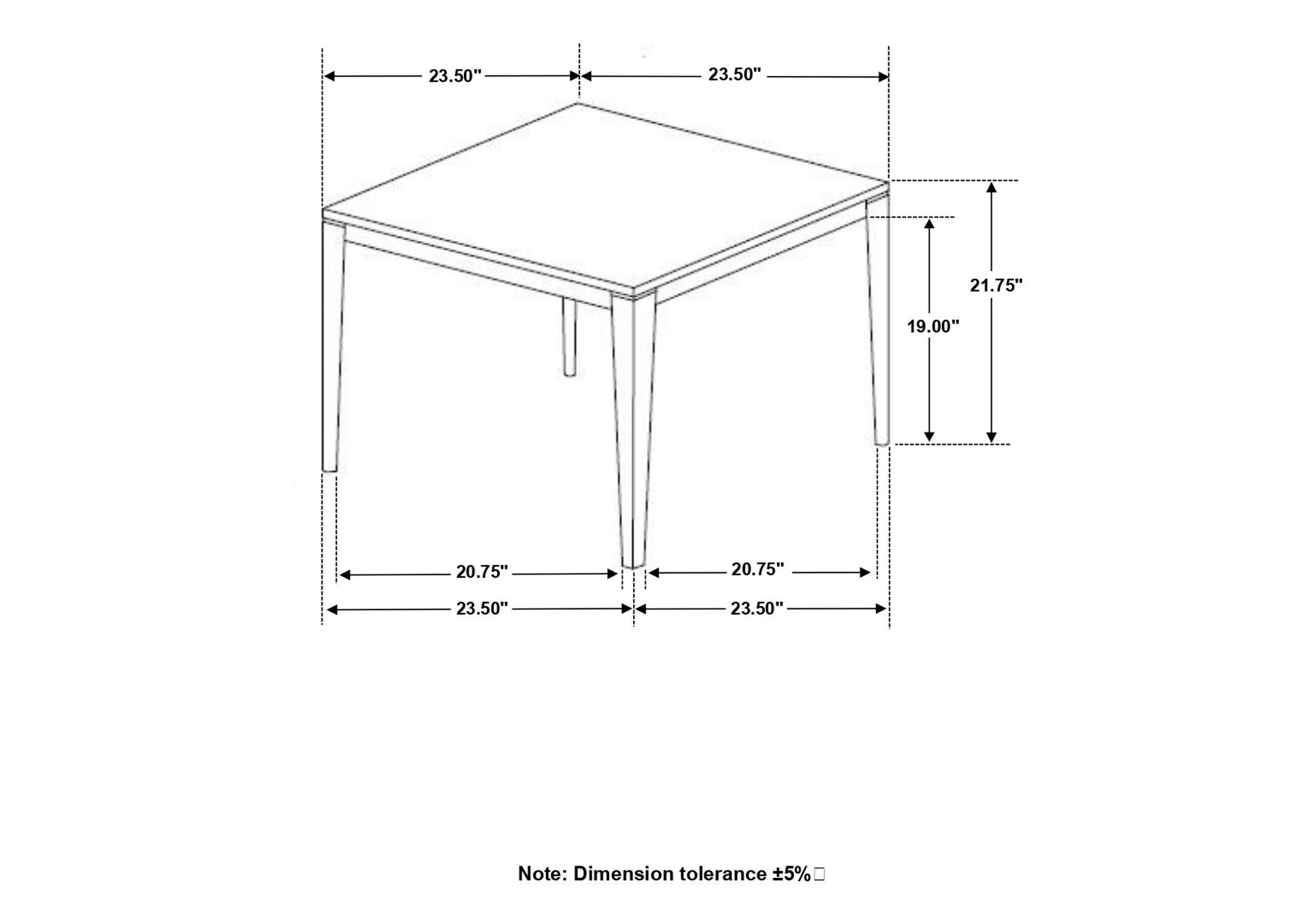 Square End Table Faux Grey Marble and Black,Coaster Furniture