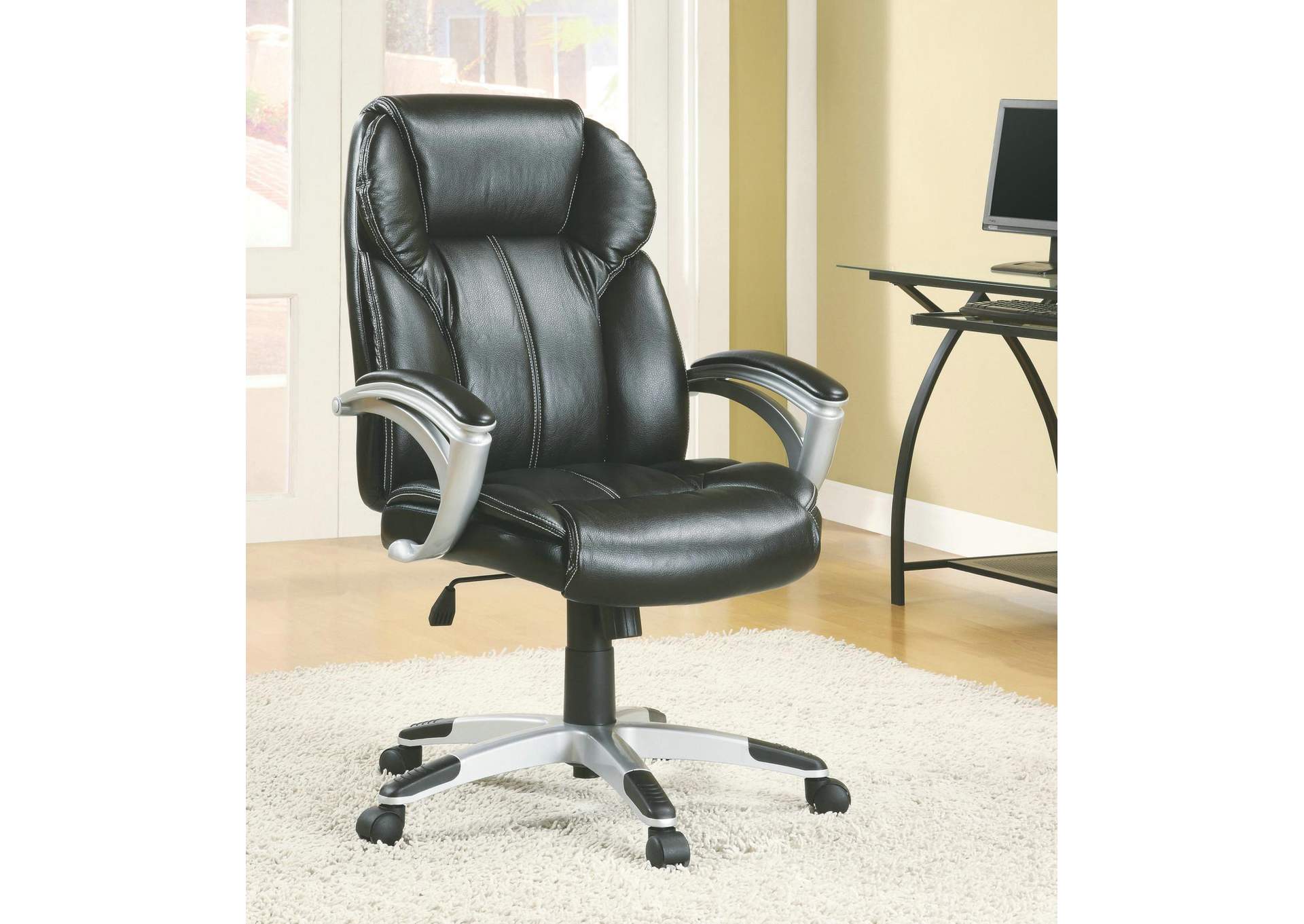 Transitional Black Office Chair Best Buy Furniture And Mattress