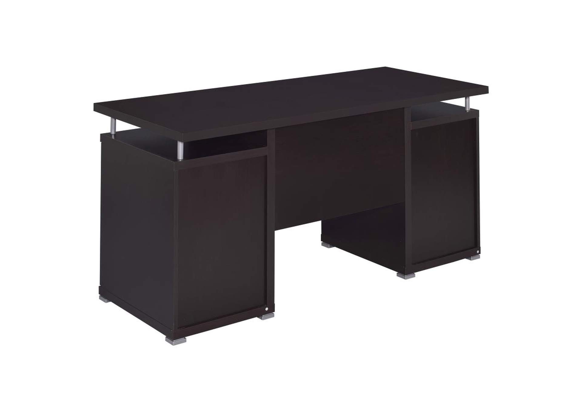 Tracy 2 - drawer Computer Desk Cappuccino,Coaster Furniture