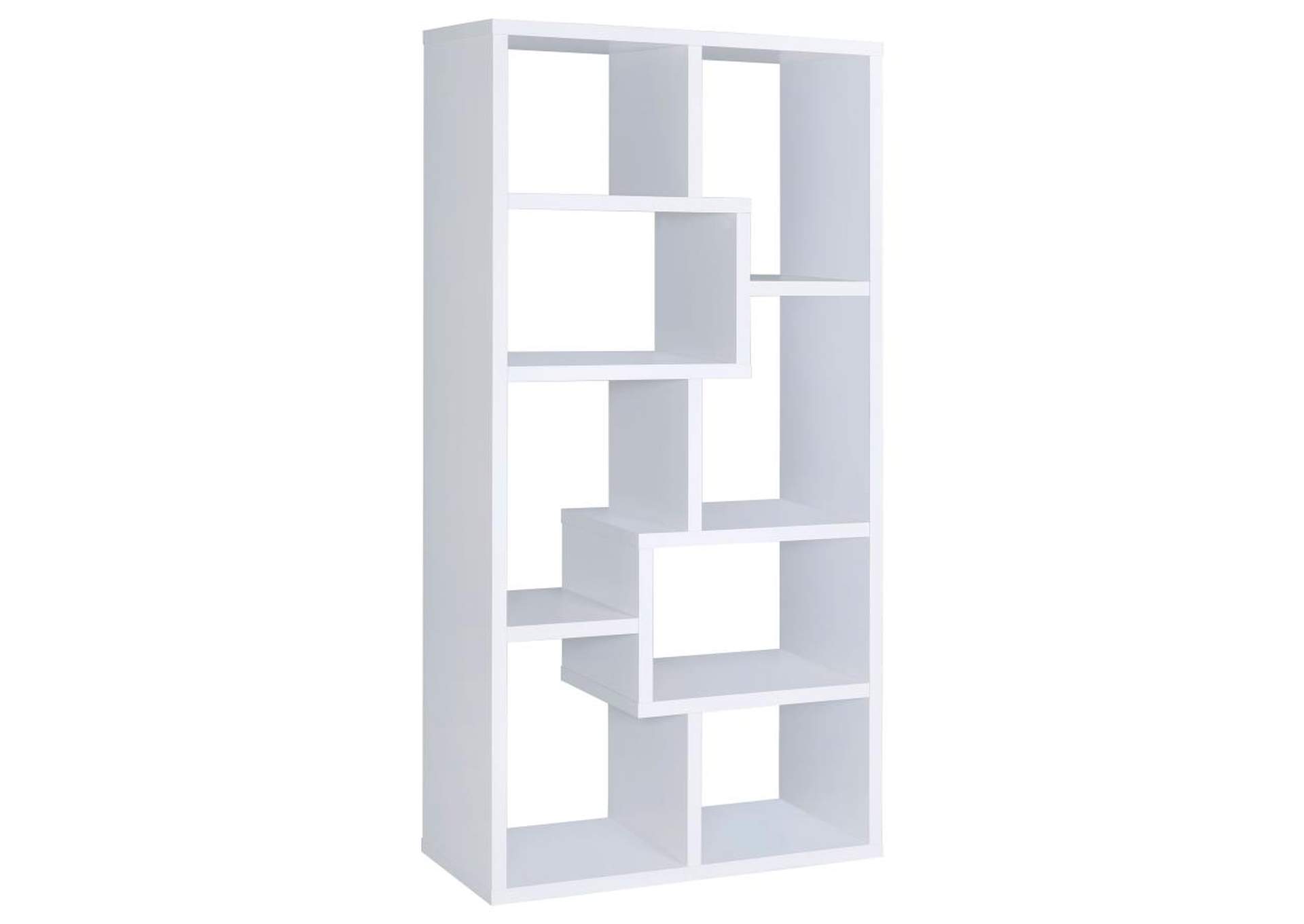 Theo 10-Shelf Bookcase White,Coaster Furniture