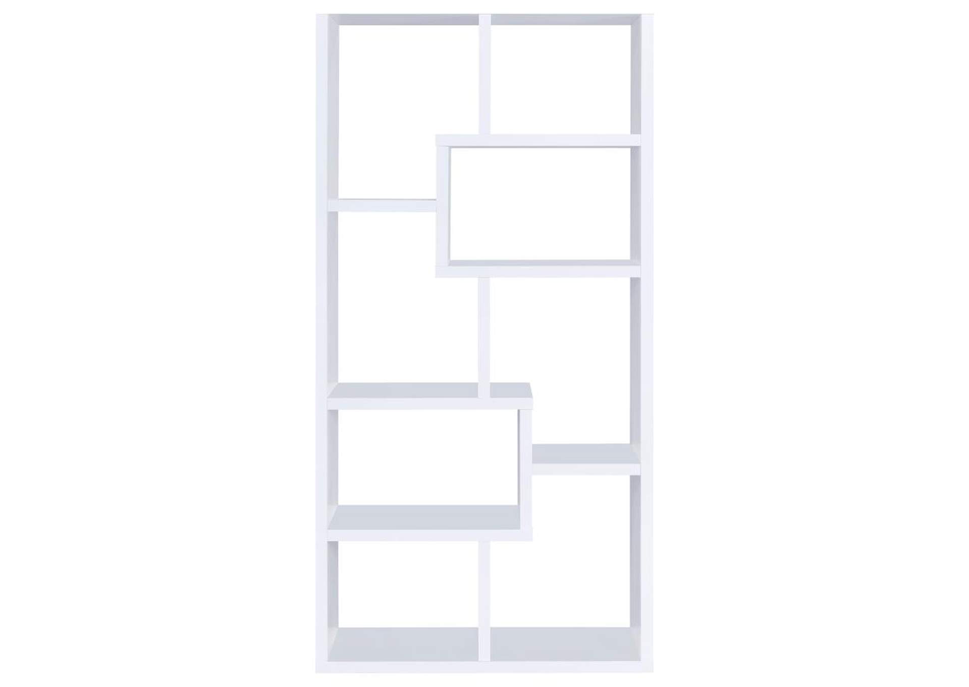 Theo 10 - shelf Bookcase White,Coaster Furniture
