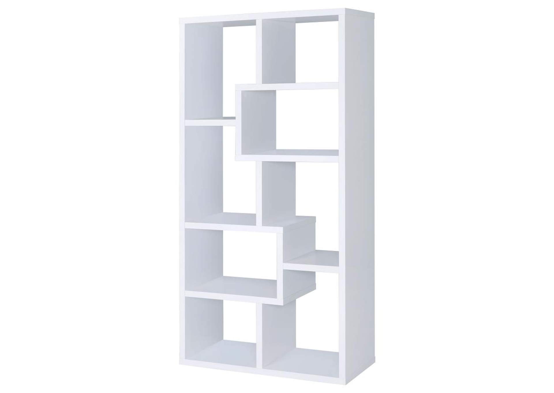 Theo 10-Shelf Bookcase White,Coaster Furniture