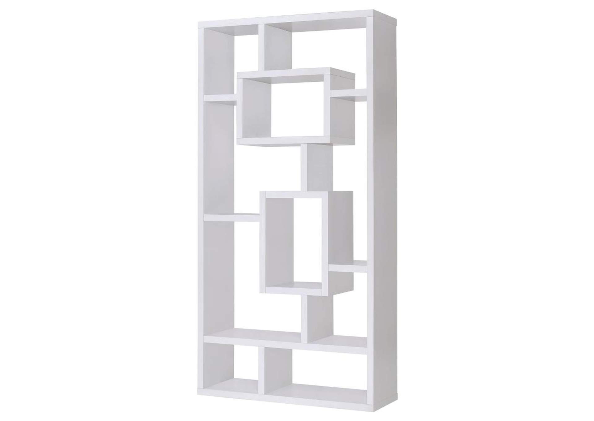 Howie 10-Shelf Bookcase White,Coaster Furniture
