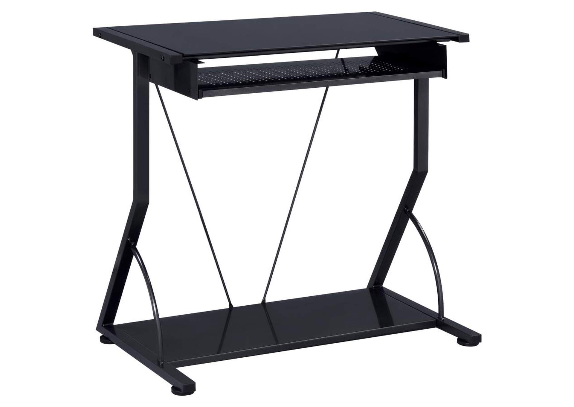 Alastair Computer Desk With Keyboard Tray Black,Coaster Furniture