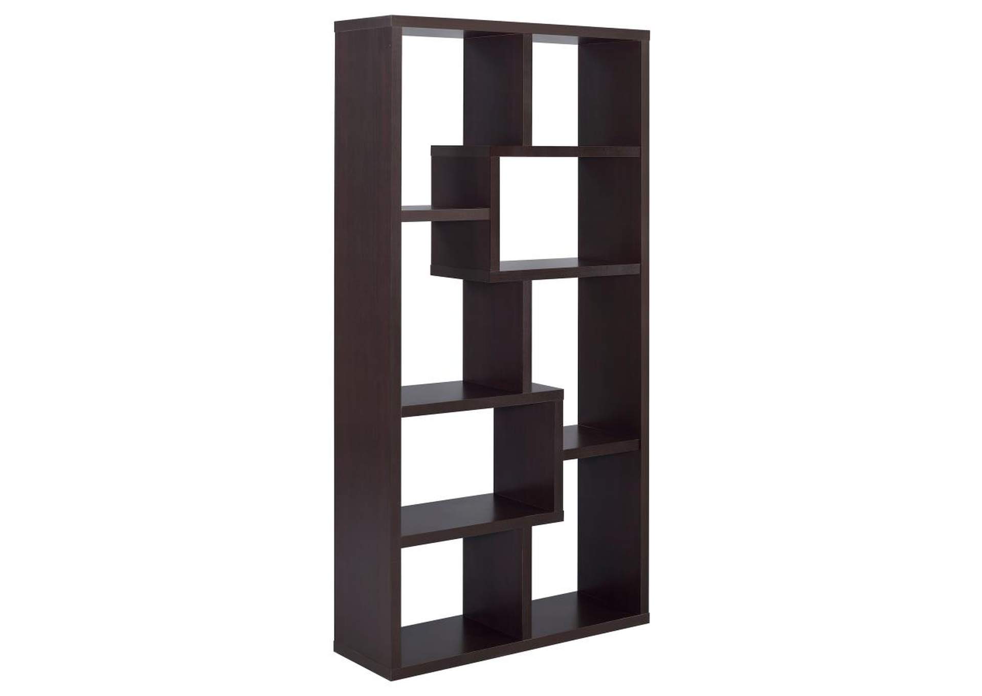 Theo 10 - shelf Bookcase Cappuccino,Coaster Furniture