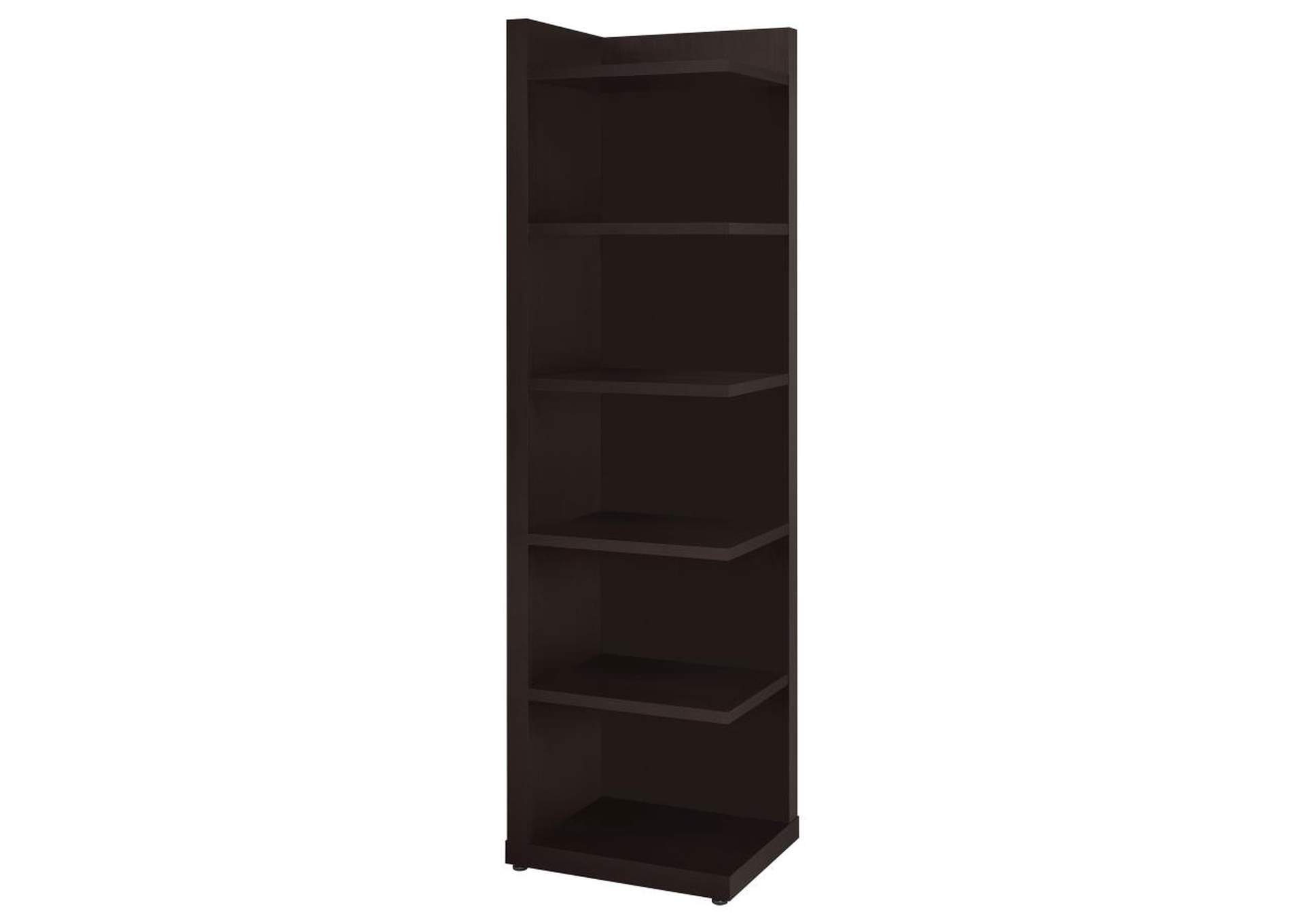Pinckard 6-Tier Corner Bookcase Cappuccino,Coaster Furniture