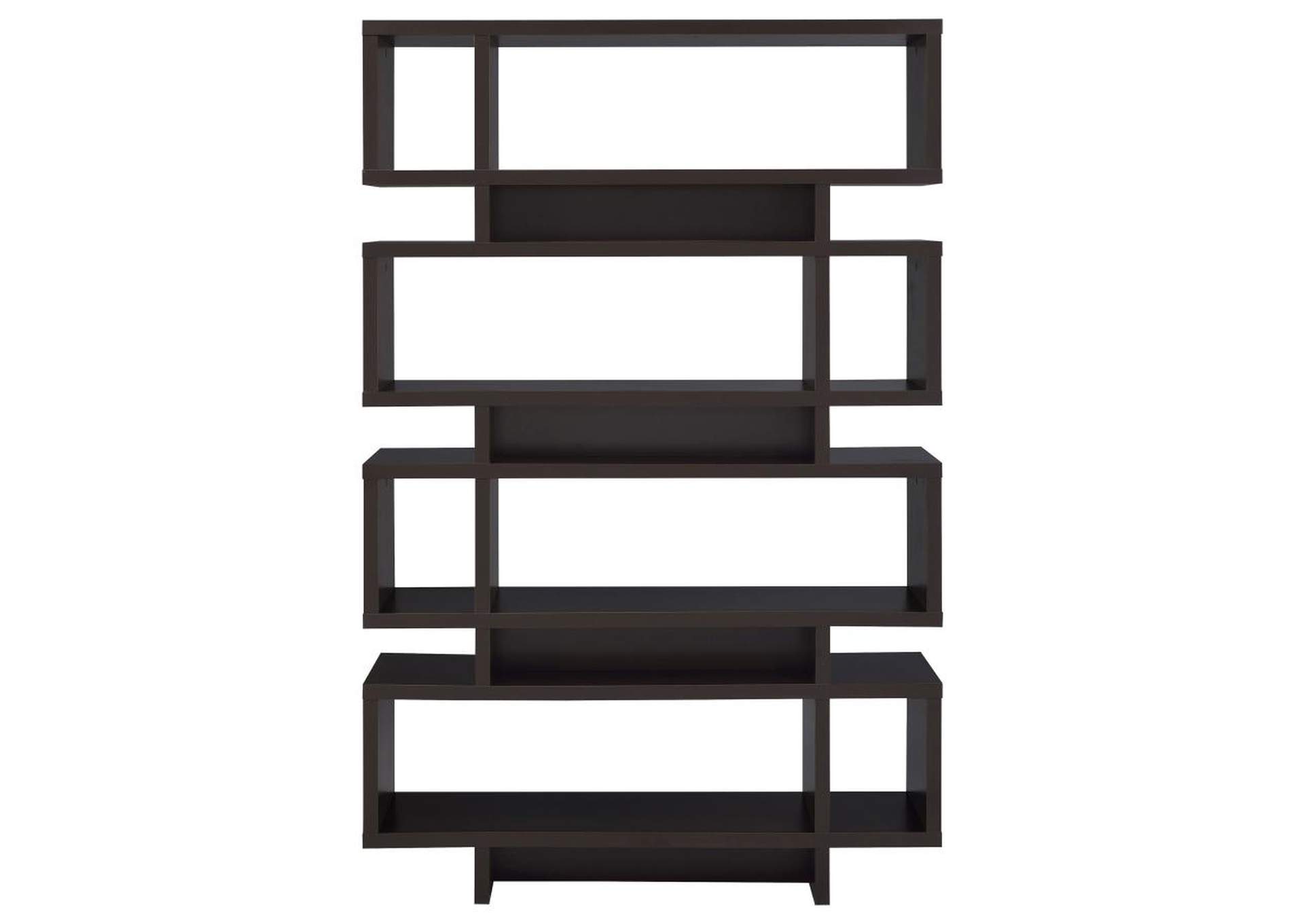 Reid 4 - tier Open Back Bookcase Cappuccino,Coaster Furniture