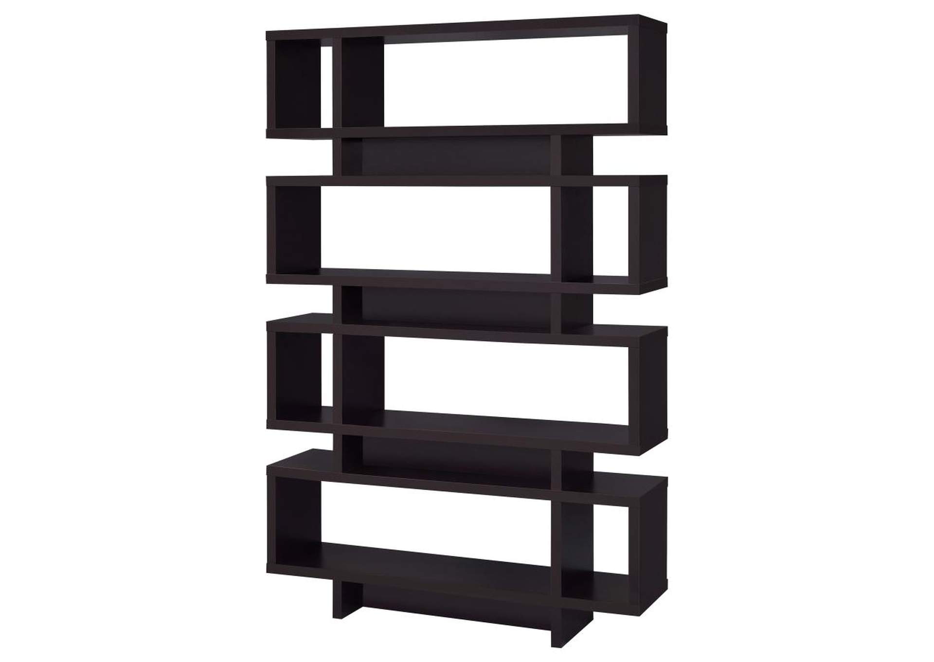 Reid 4-tier Open Back Bookcase Cappuccino,Coaster Furniture