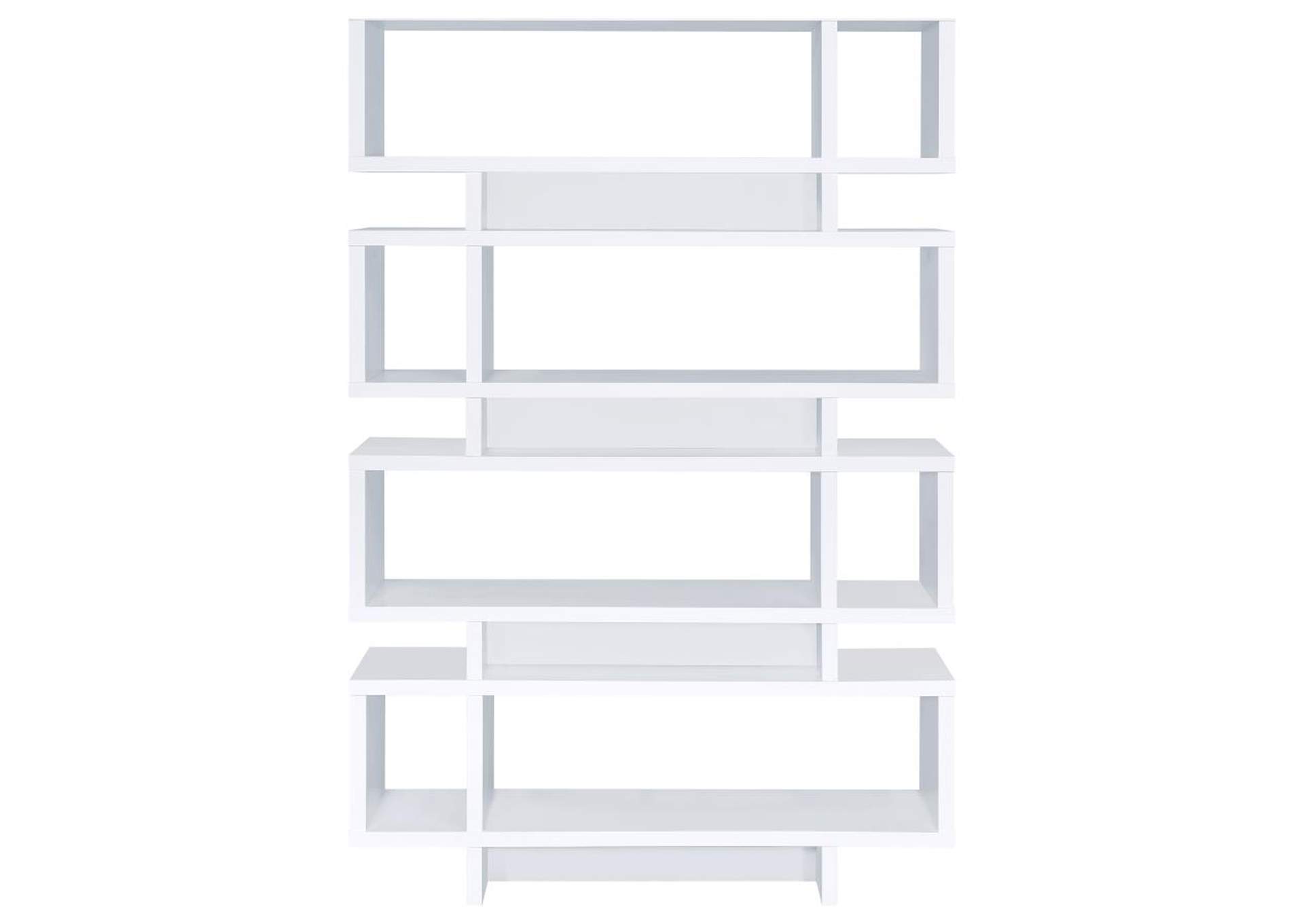 Reid 4 - tier Open Back Bookcase White,Coaster Furniture