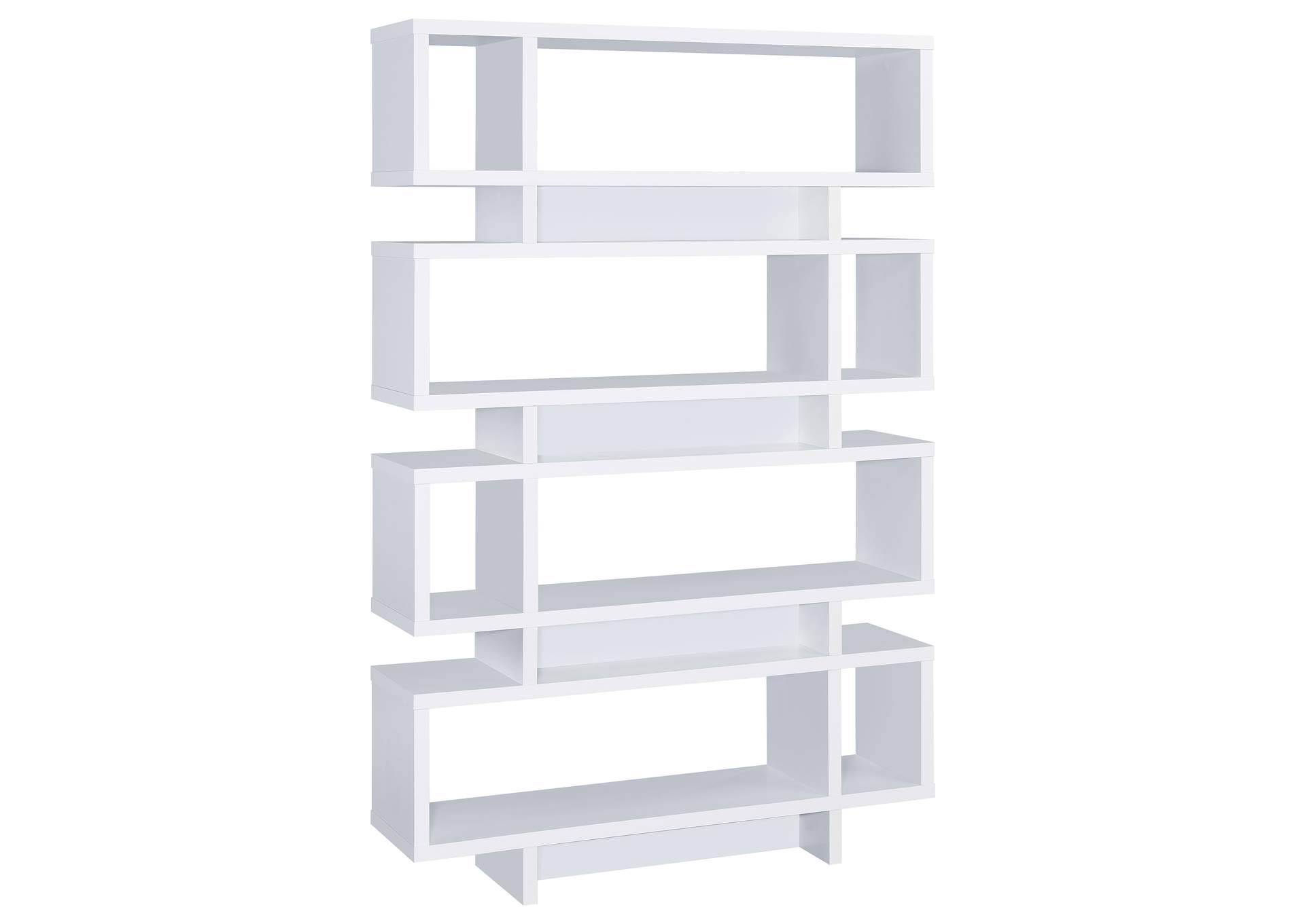 Reid 4-tier Open Back Bookcase White,Coaster Furniture