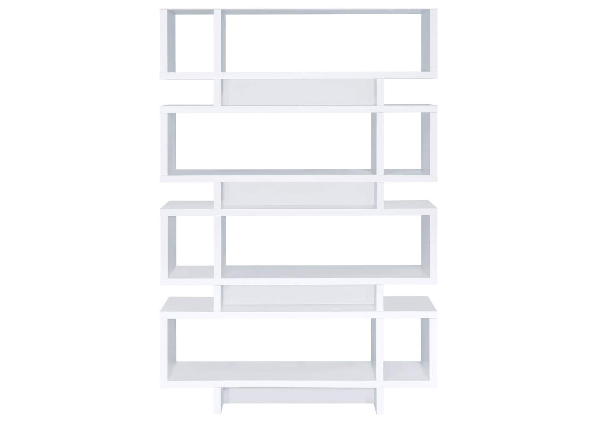 Reid 4-tier Open Back Bookcase White,Coaster Furniture