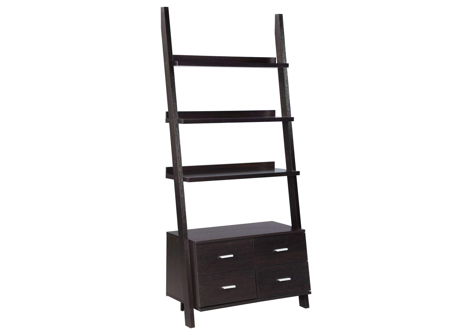 Colella 3-piece Storage Ladder Bookcase Set Cappuccino,Coaster Furniture