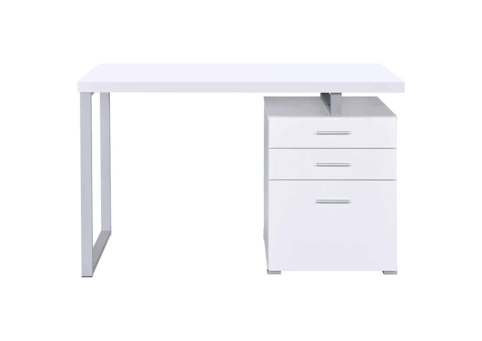 Brennan 3-Drawer Office Desk White,Coaster Furniture