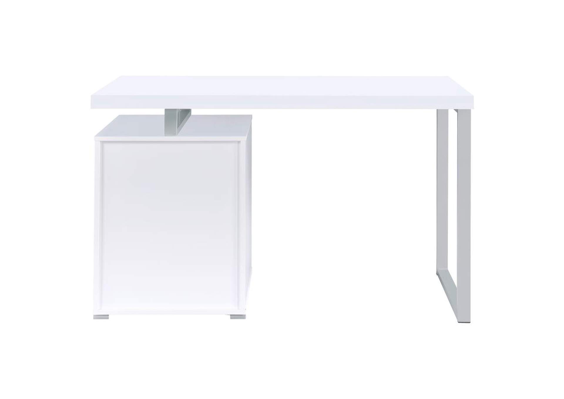 Brennan 3 - drawer Office Desk White,Coaster Furniture