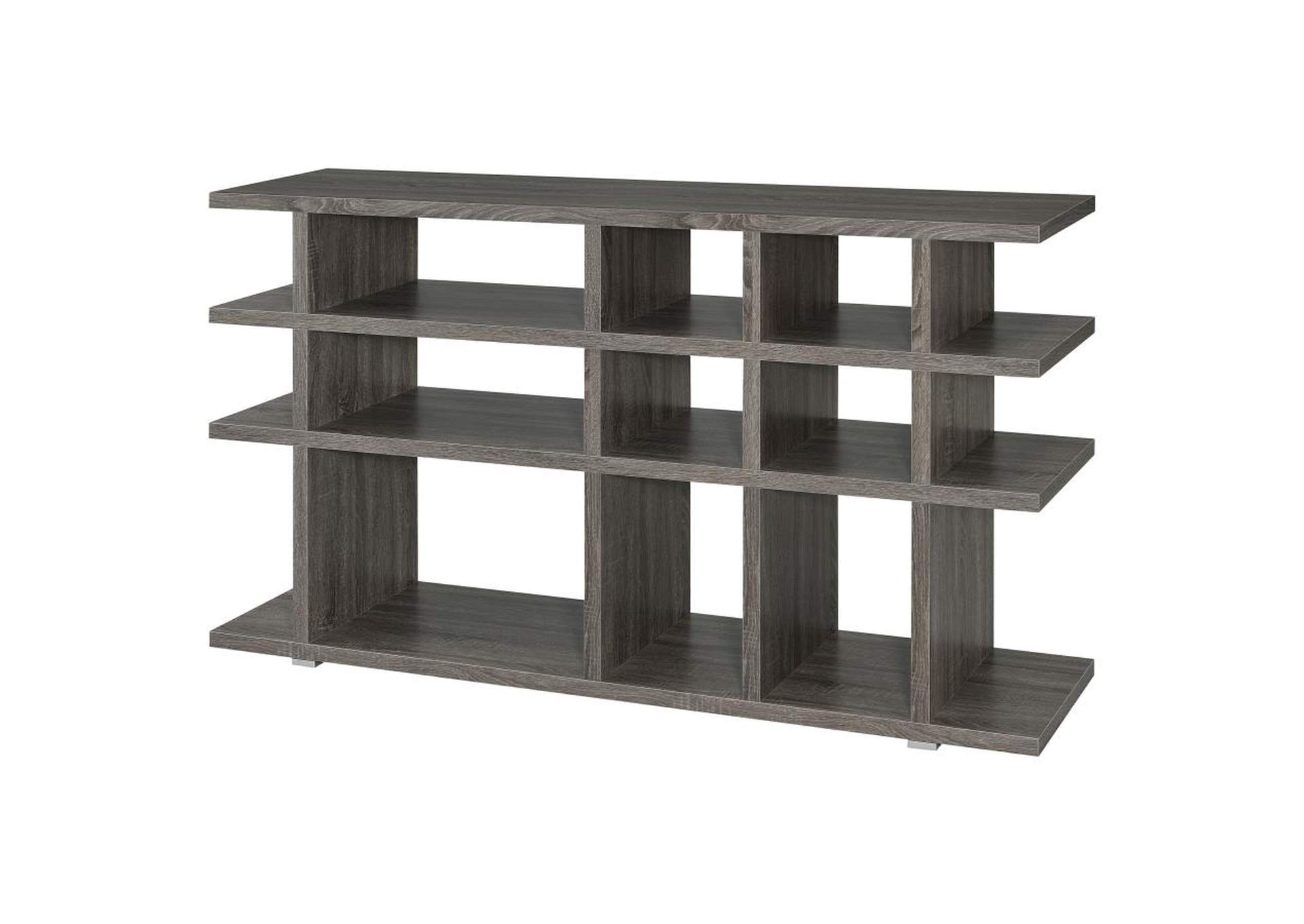 Santos 3-tier Bookcase Weathered Grey,Coaster Furniture