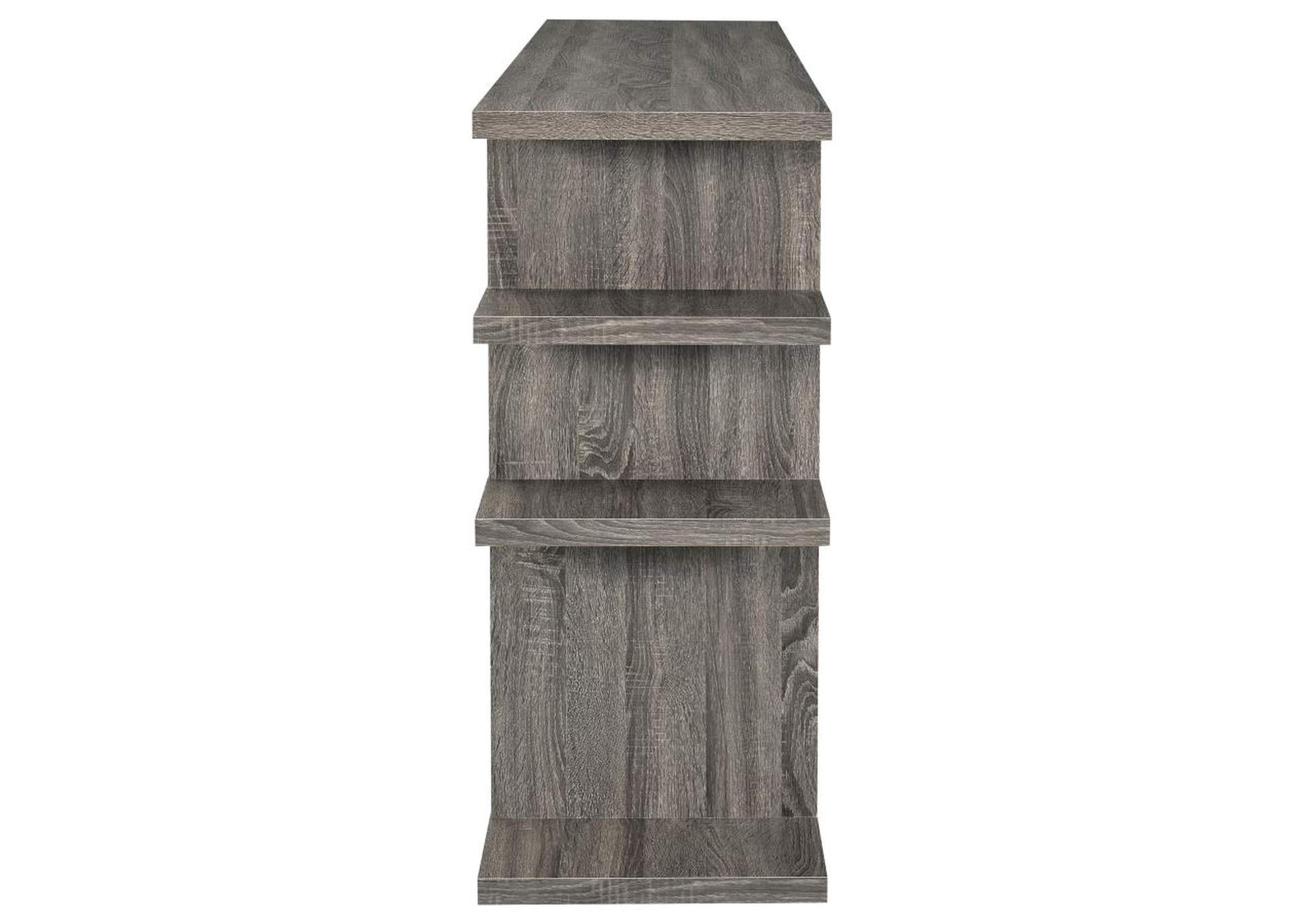 Santos 3-Tier Bookcase Weathered Grey,Coaster Furniture