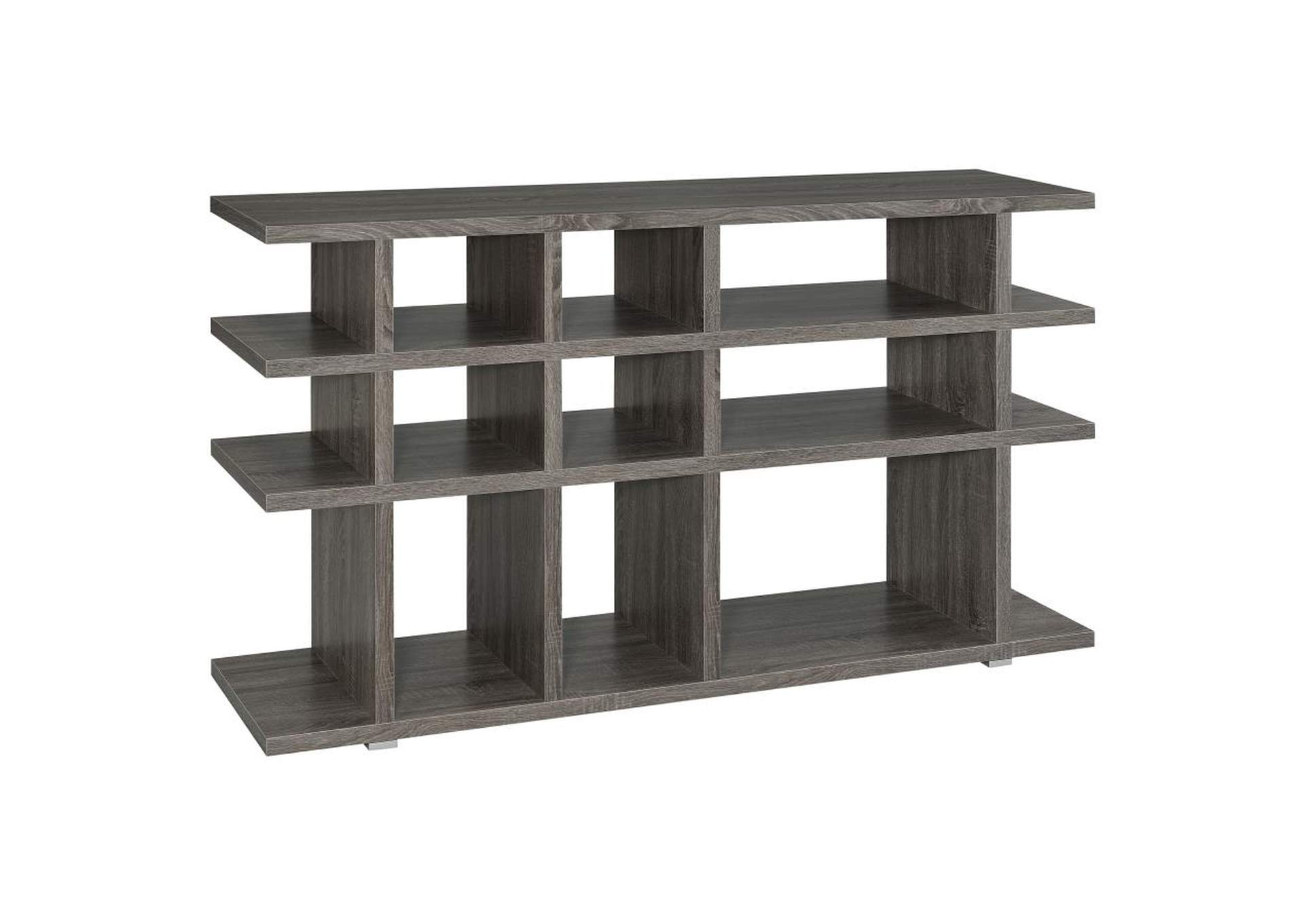 Santos 3 - tier Bookcase Weathered Grey,Coaster Furniture