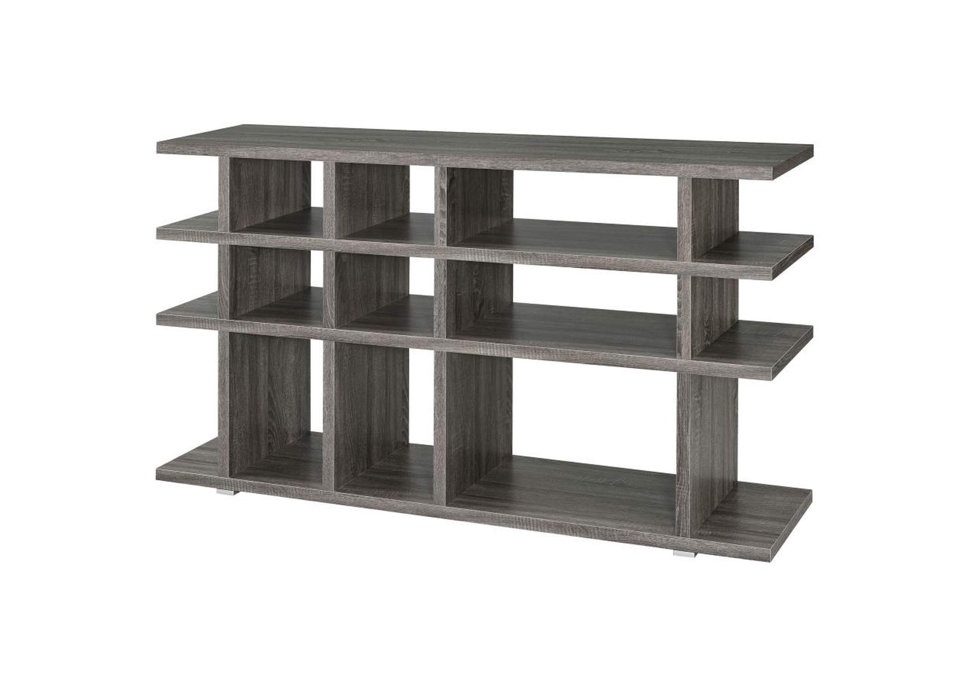Santos 3 - tier Bookcase Weathered Grey,Coaster Furniture