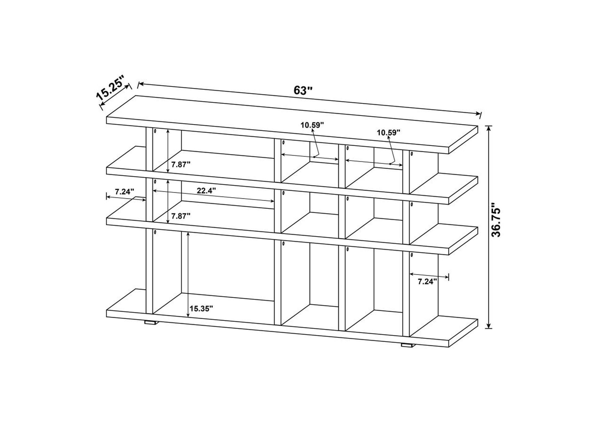 Santos 3-Tier Bookcase Weathered Grey,Coaster Furniture