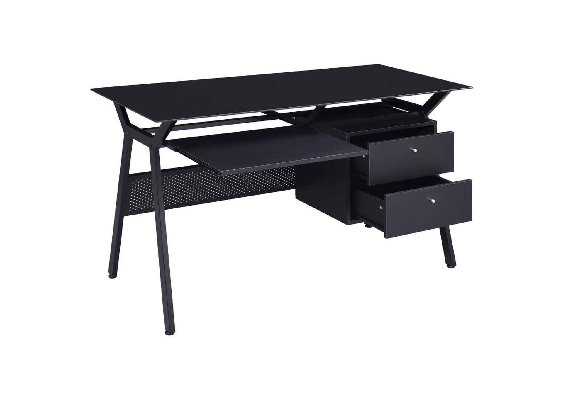 Weaving 2 - drawer Computer Desk Black,Coaster Furniture