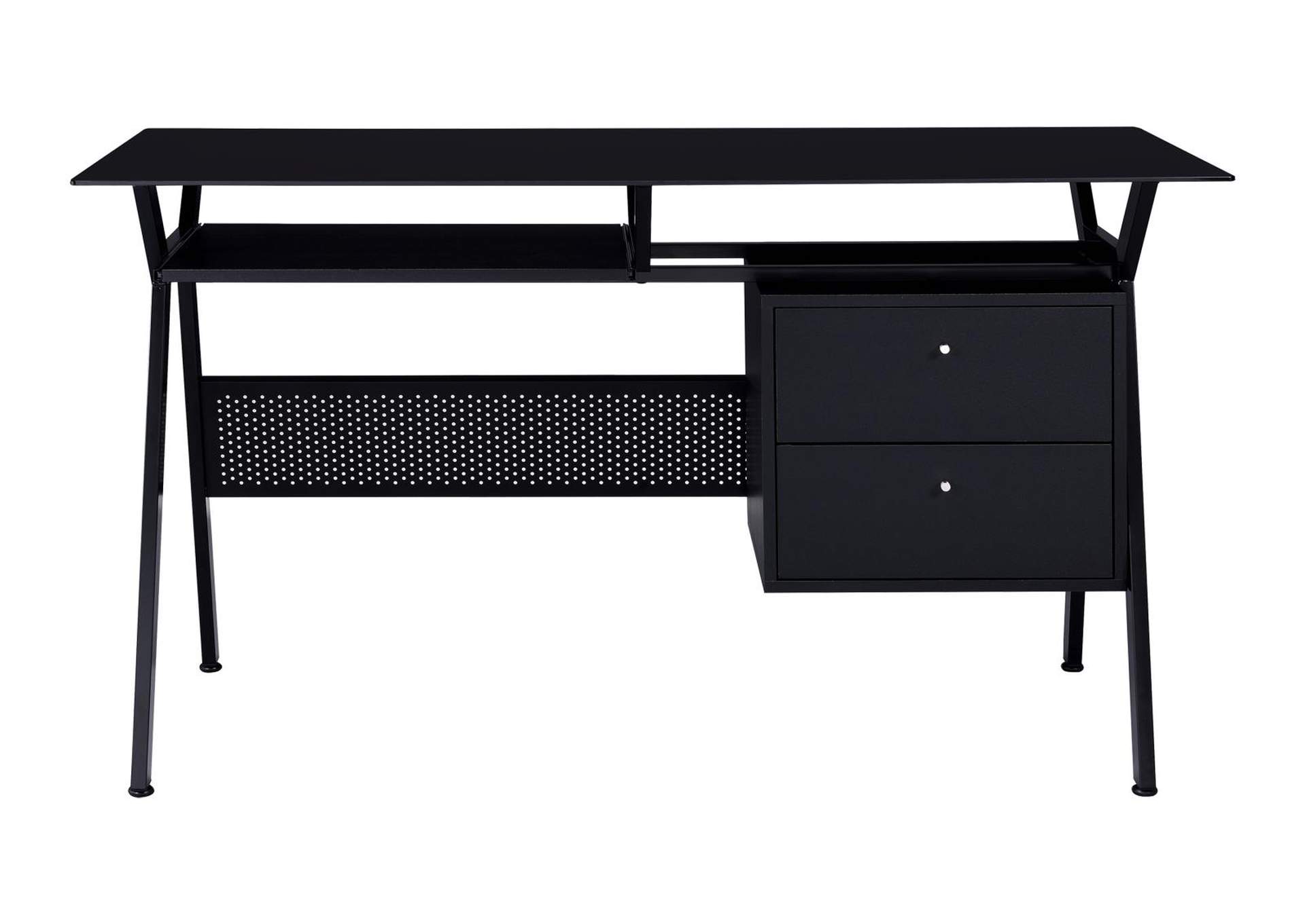 Weaving 2-drawer Computer Desk Black,Coaster Furniture