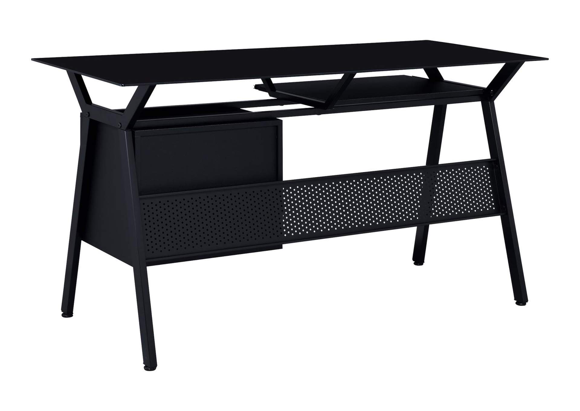 Weaving 2-drawer Computer Desk Black,Coaster Furniture