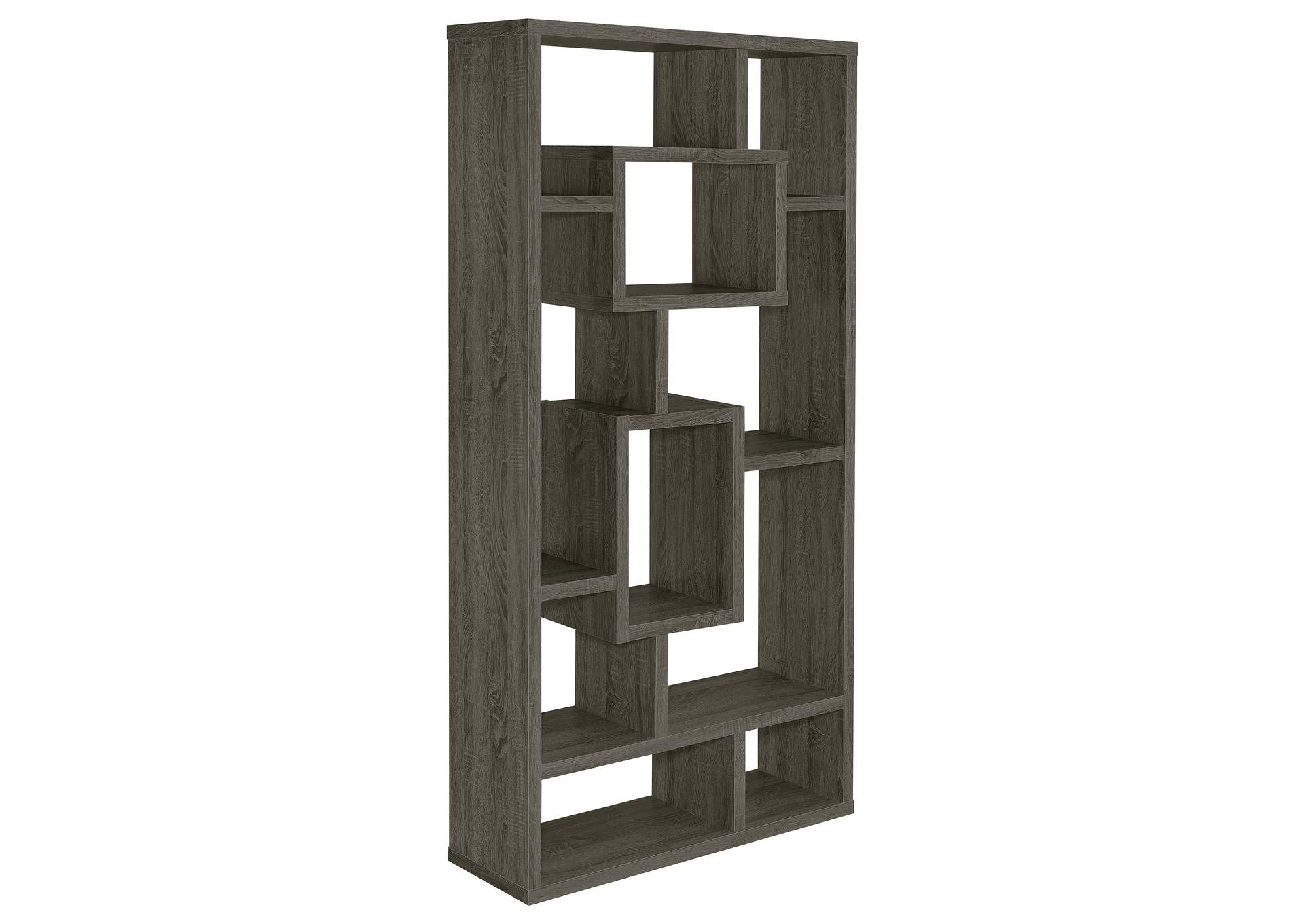 Howie 10-shelf Bookcase Weathered Grey,Coaster Furniture