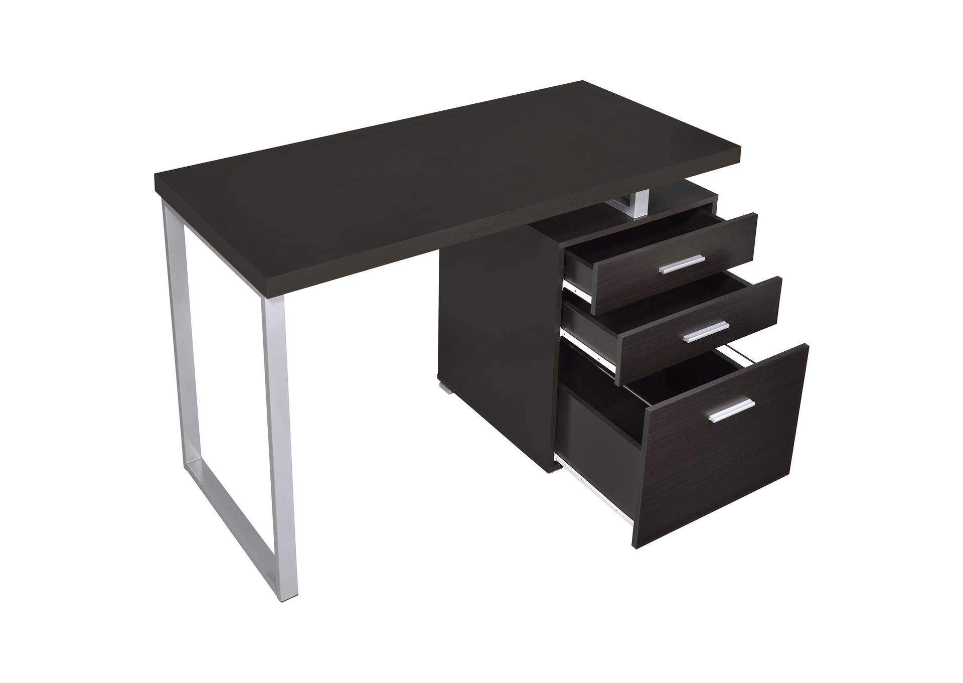 Brennan 3-drawer Office Desk Cappuccino,Coaster Furniture