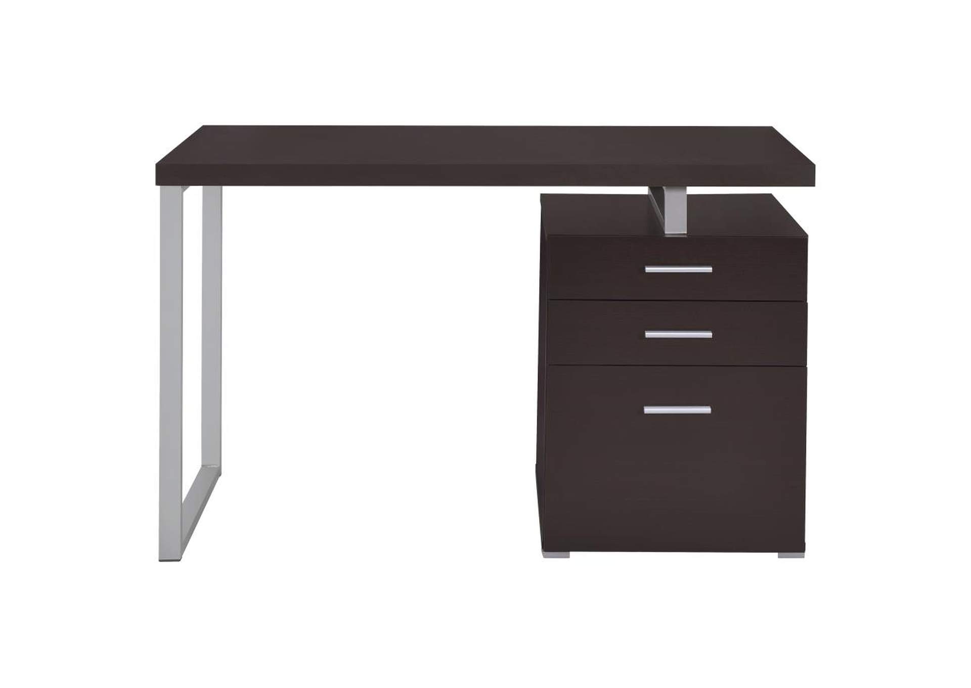 Brennan 3 - drawer Office Desk Cappuccino,Coaster Furniture